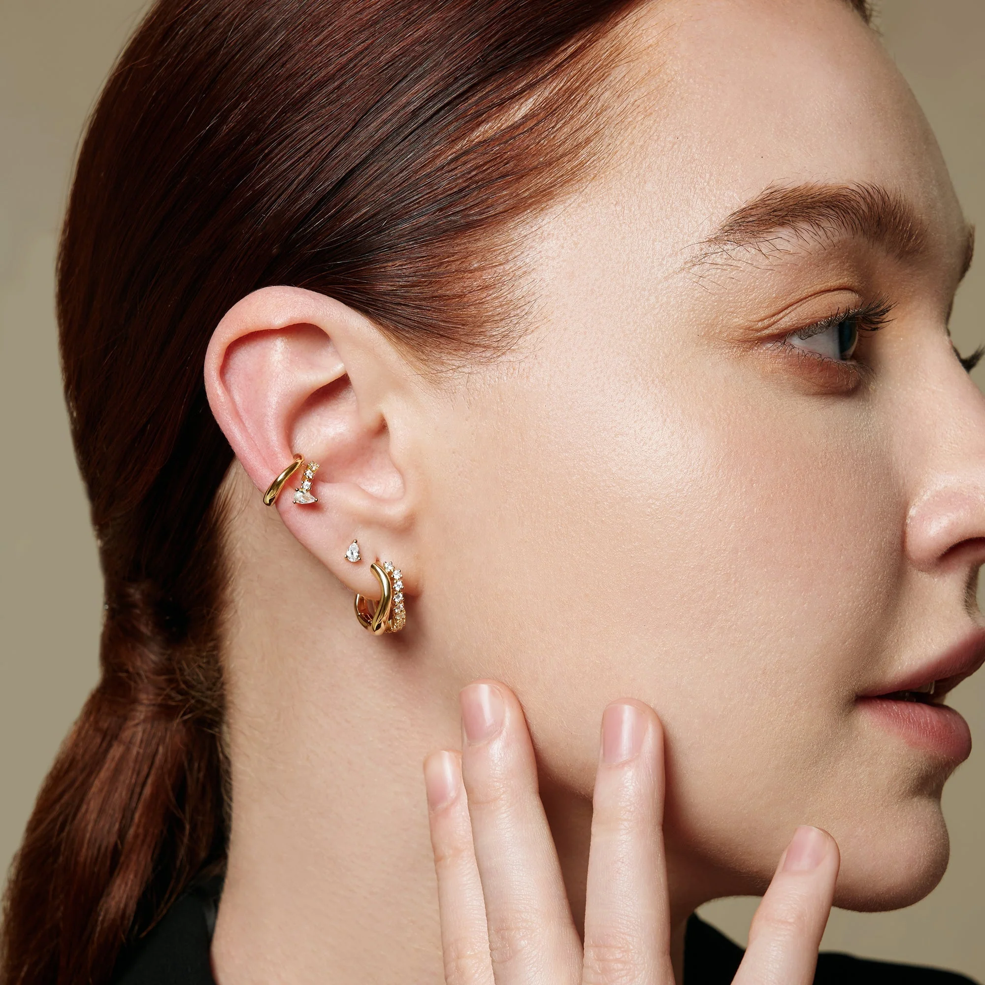 Ania Haie Gold Pear Studs - Image 5