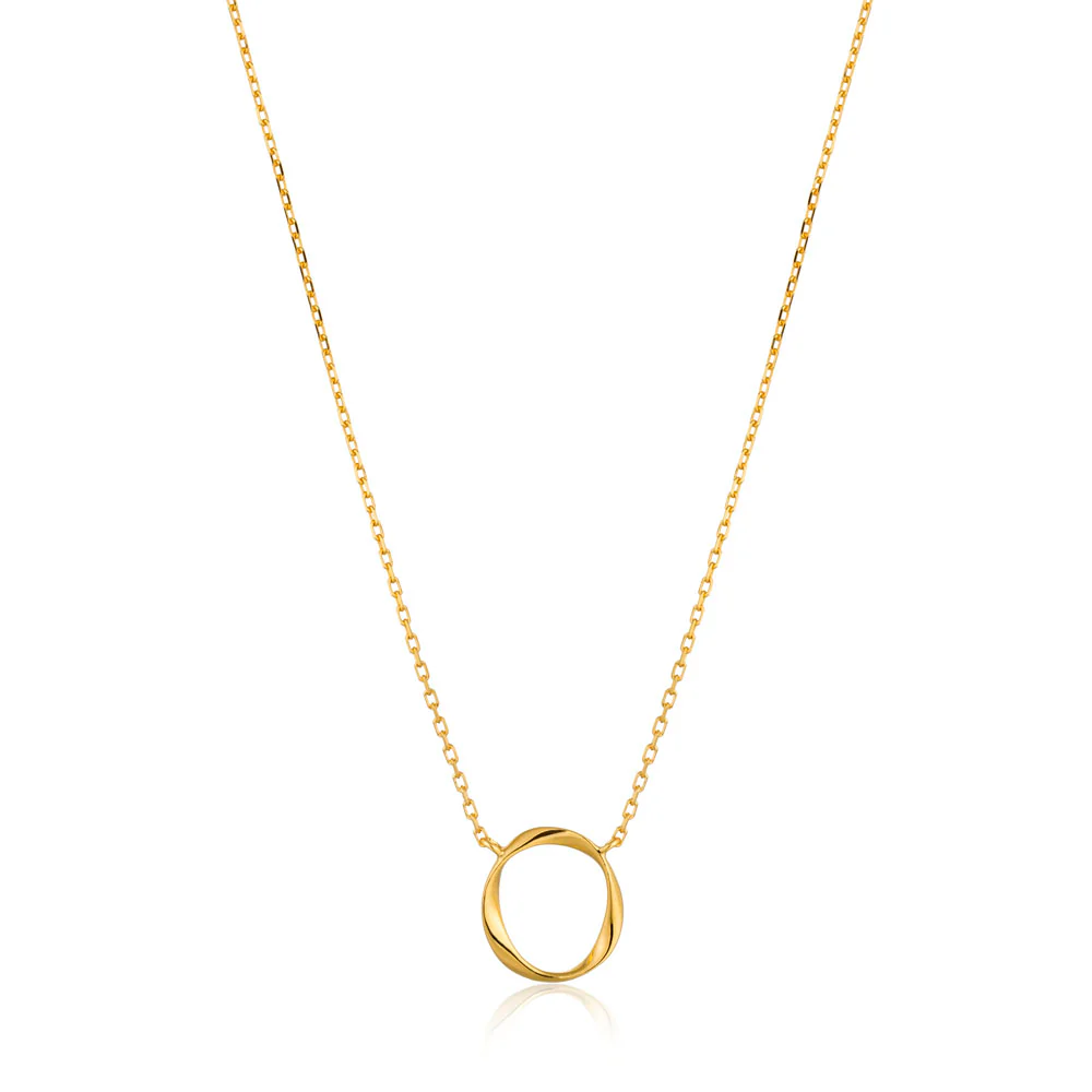 Ania Haie Gold Plated Sterling Silver Twister Swirl Necklace