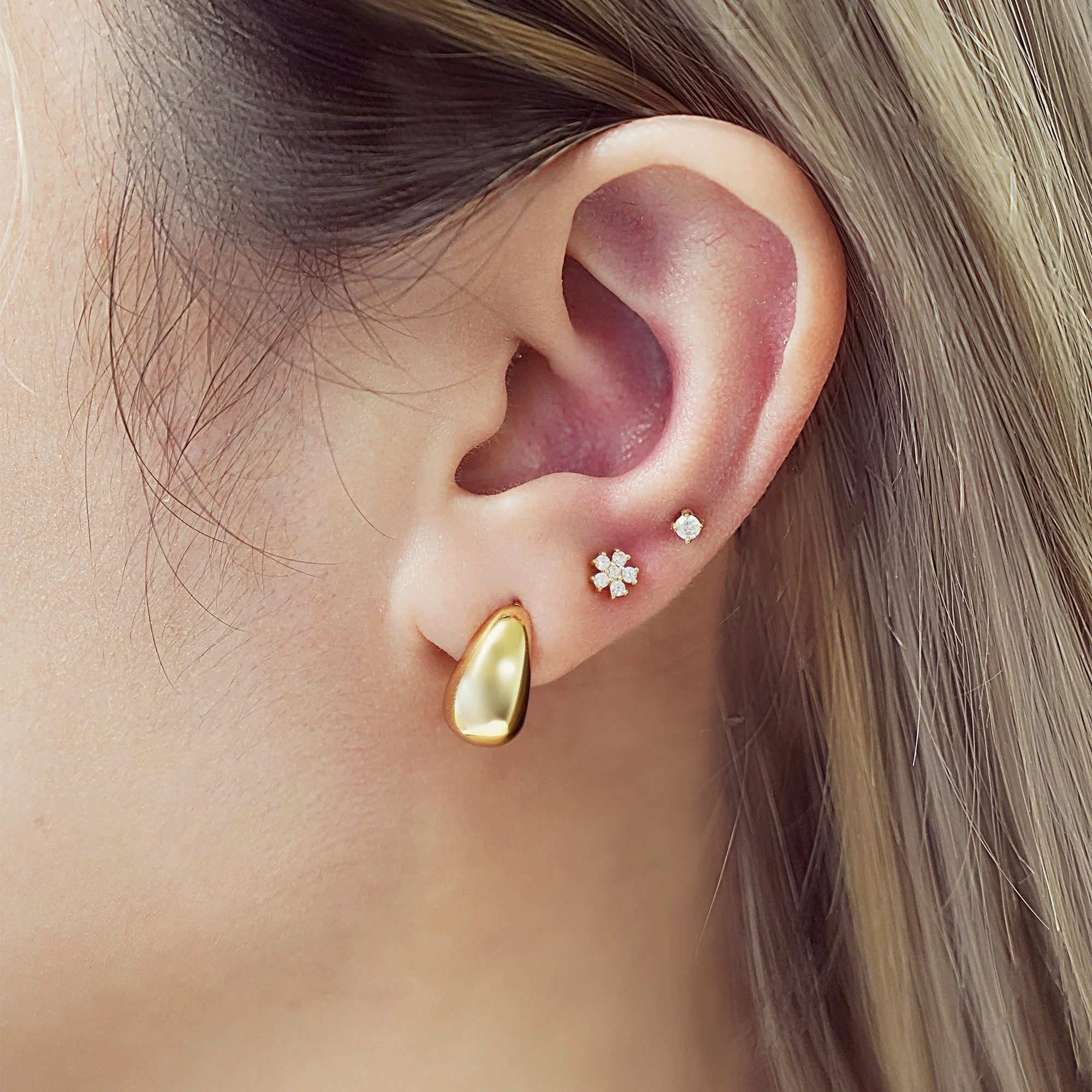 Ania Haie Gold Small Dome Hoop Earrings - Image 3