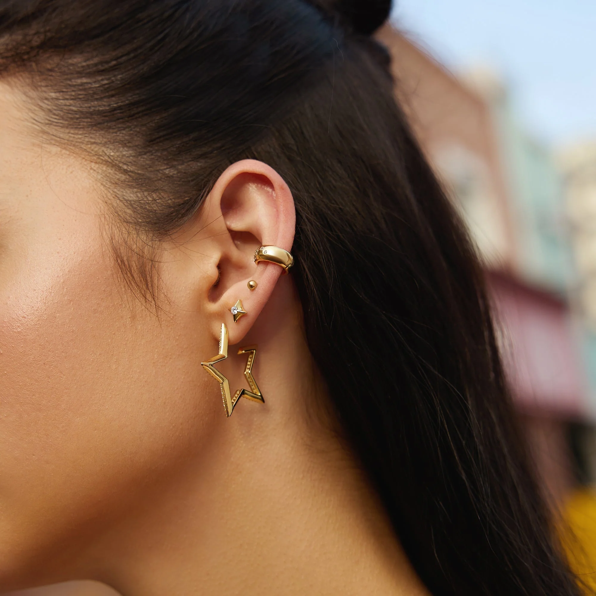Ania Haie Gold Sparkling Star Stud Earrings - Image 3