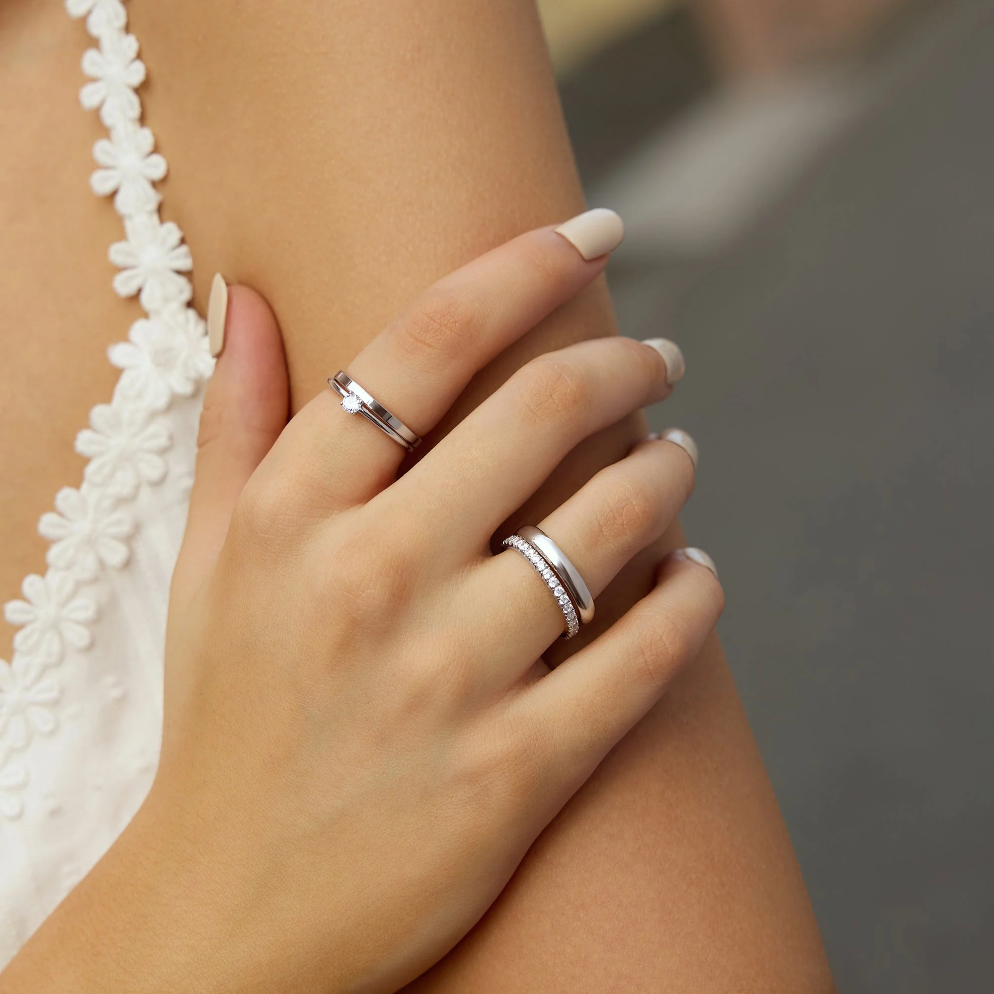 Ania Haie Silver Classic Slim Stacking Ring - Image 2