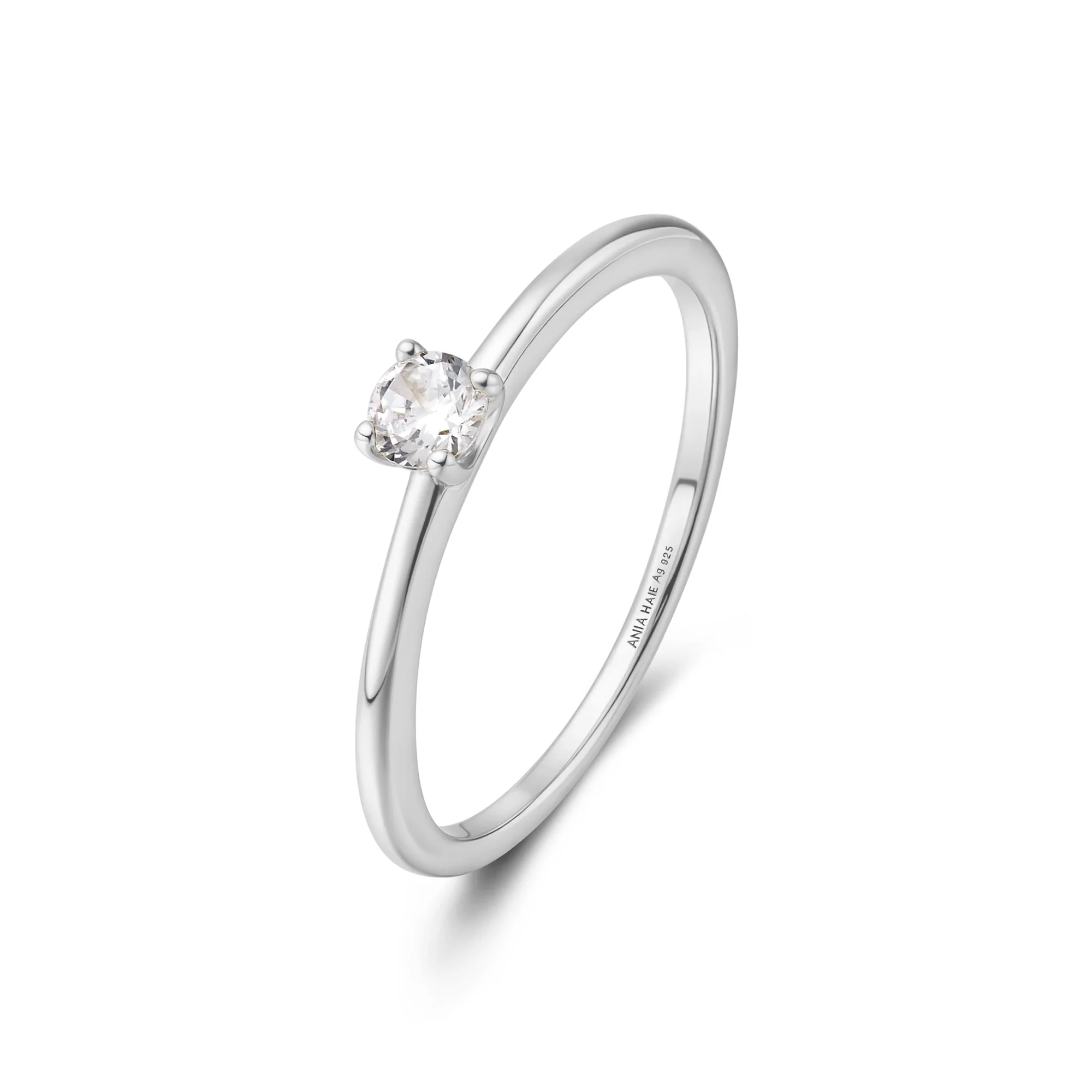 Ania Haie Silver Classic Slim Stacking Ring - Image 3