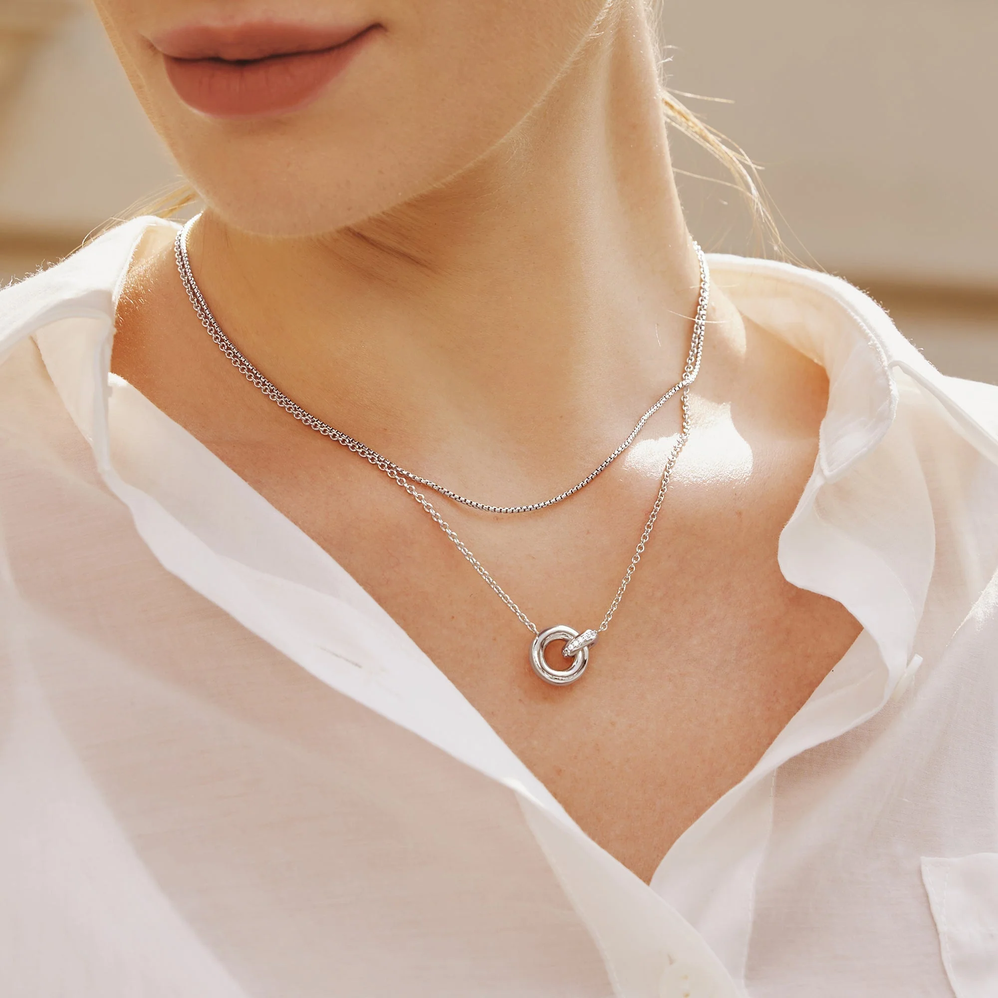 Ania Haie Silver Linked Necklace - Image 4