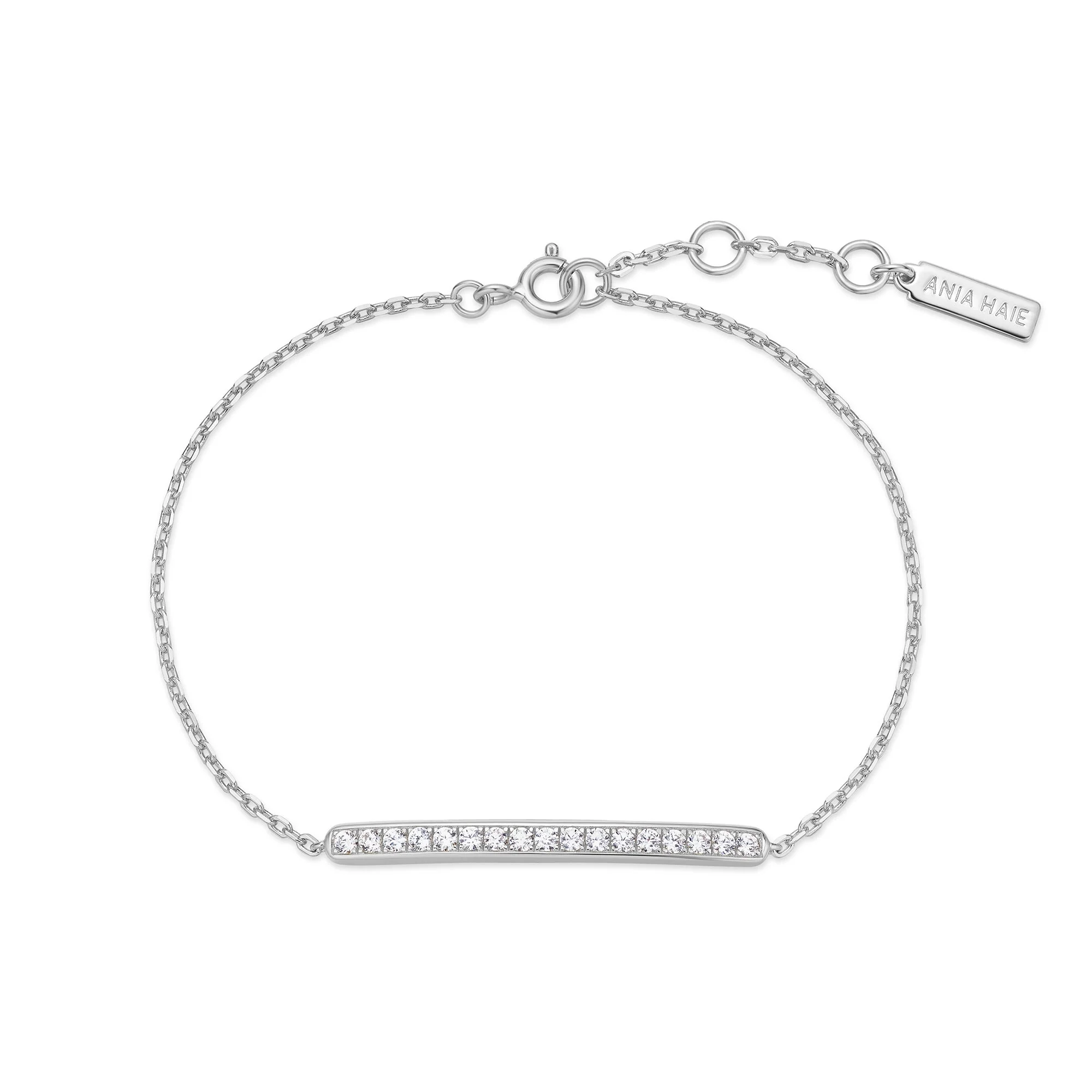 Ania Haie Silver Pave Bar Bracelet - Image 2