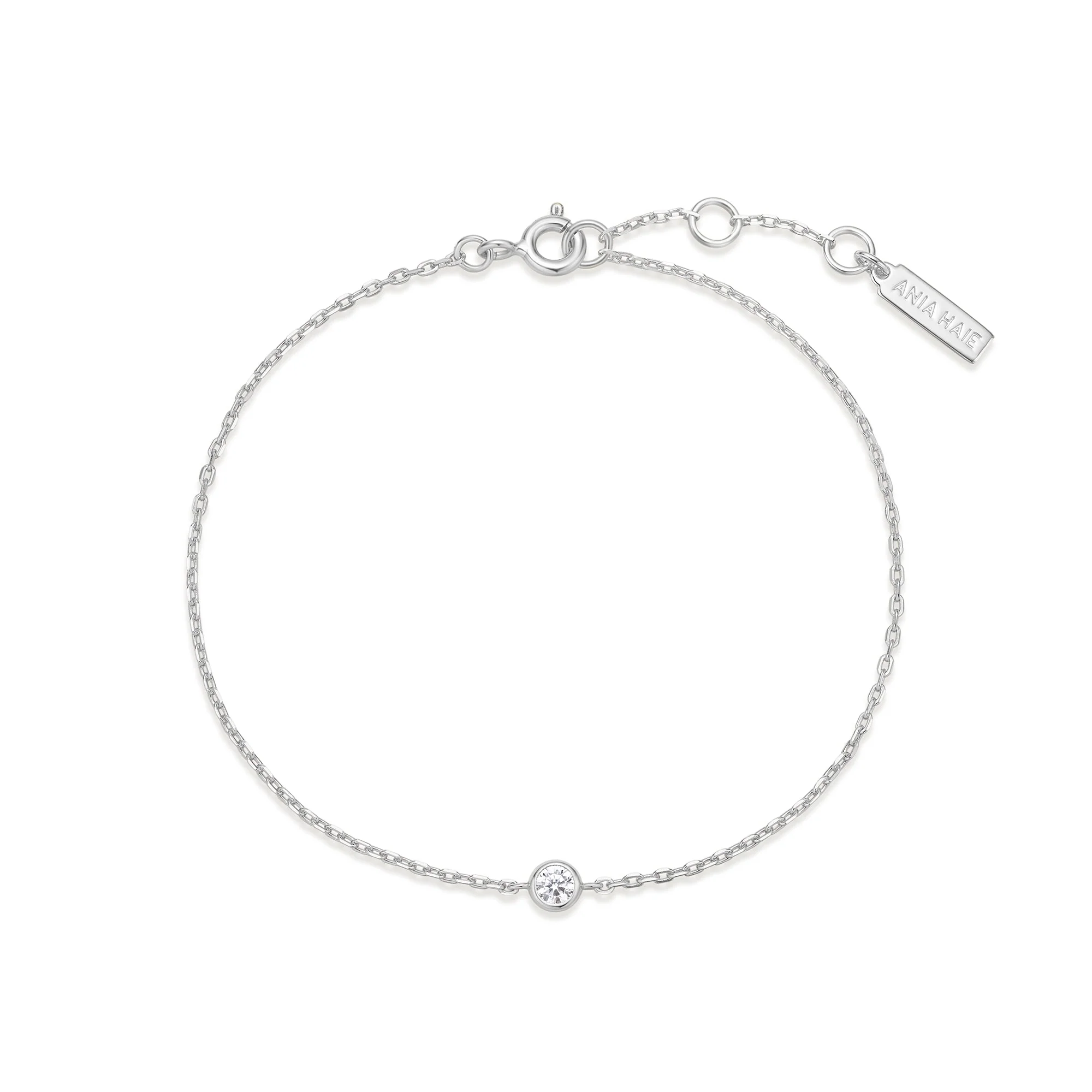 Ania Haie Silver Sparkle Bezel Bracelet - Image 2