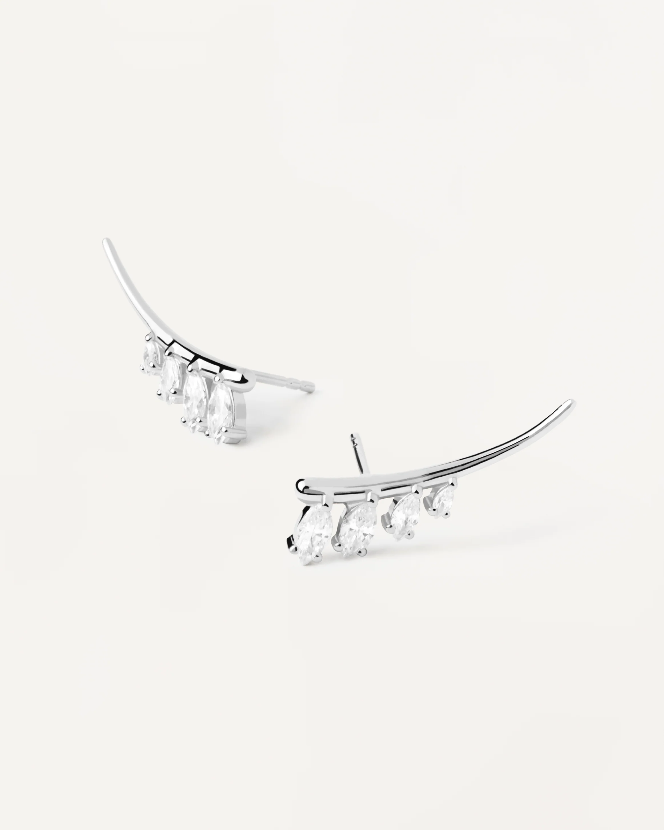 Aqua Silver Earrings - Image 2