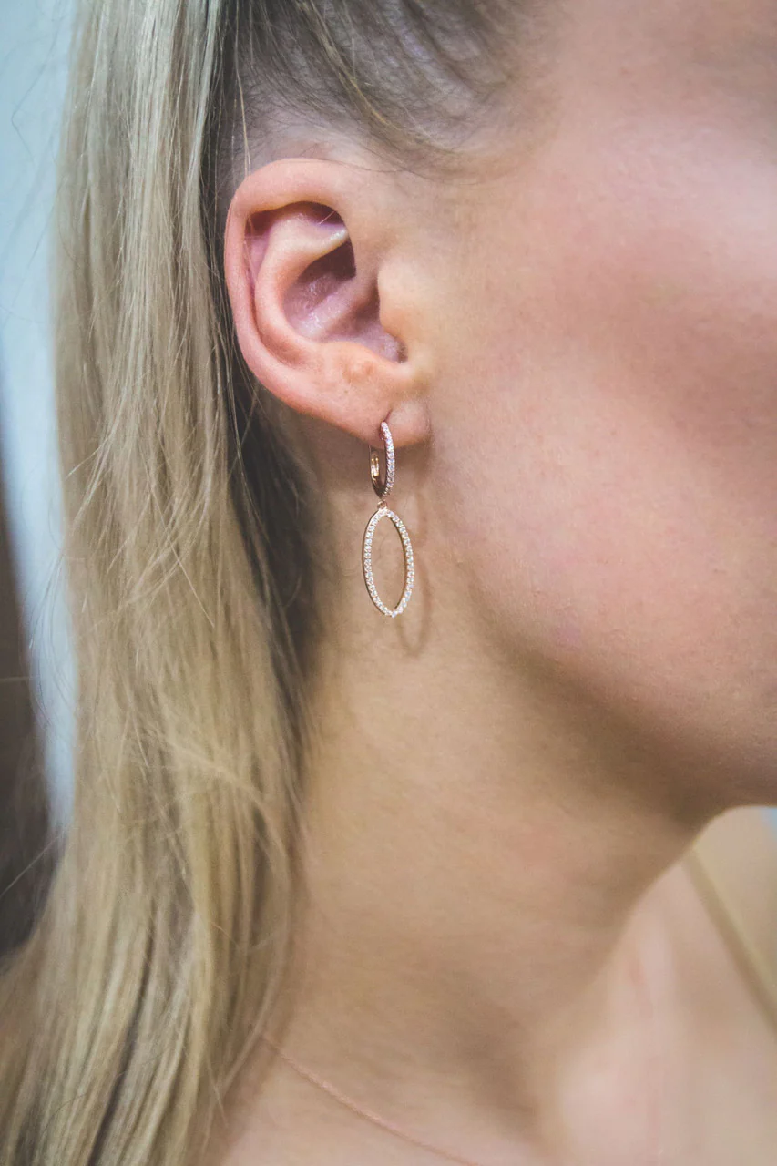 Aurora Celestial Earrings Rose Gold - IE976RG - Image 2