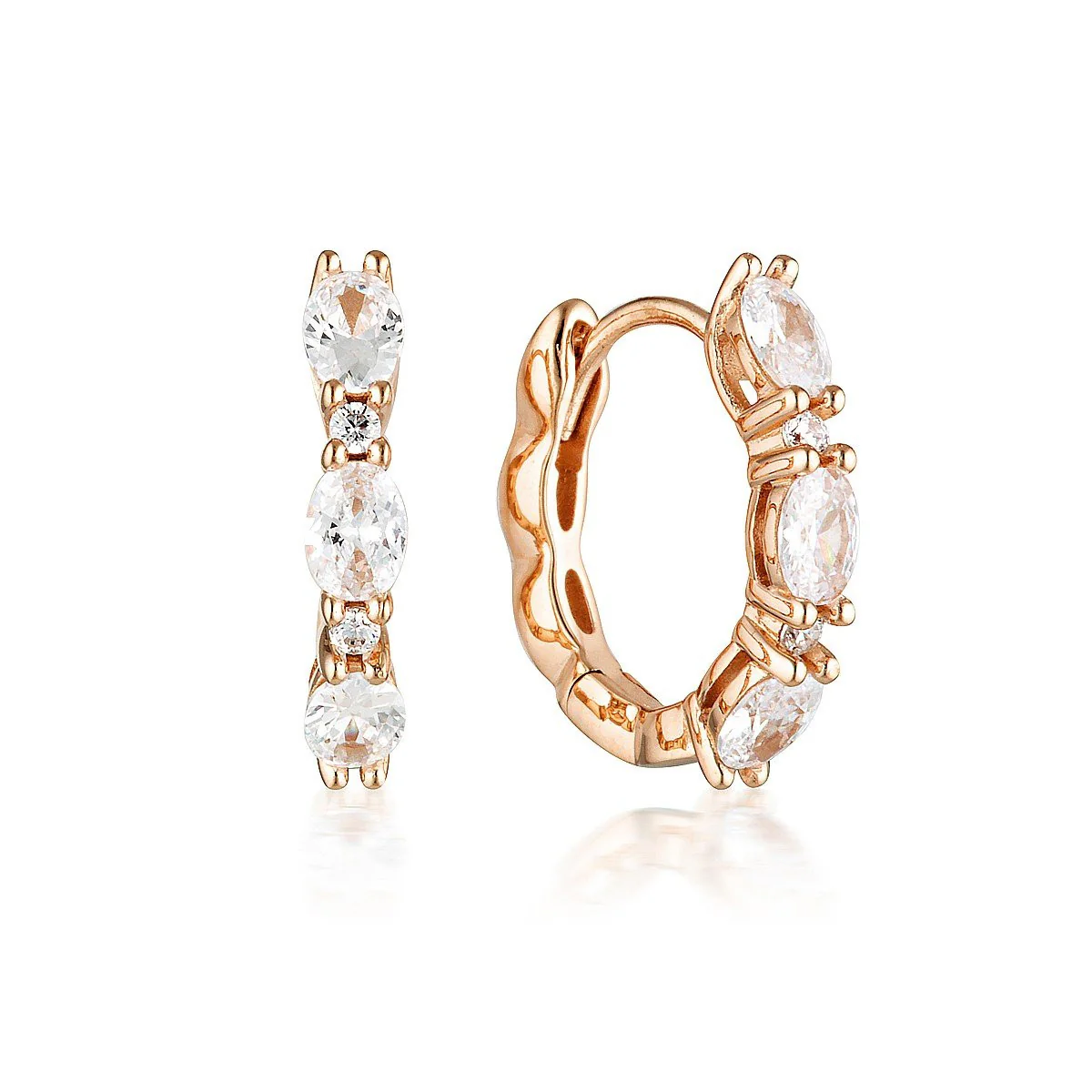 Aurora Glimmer Earrings Rose Gold - IE977RG