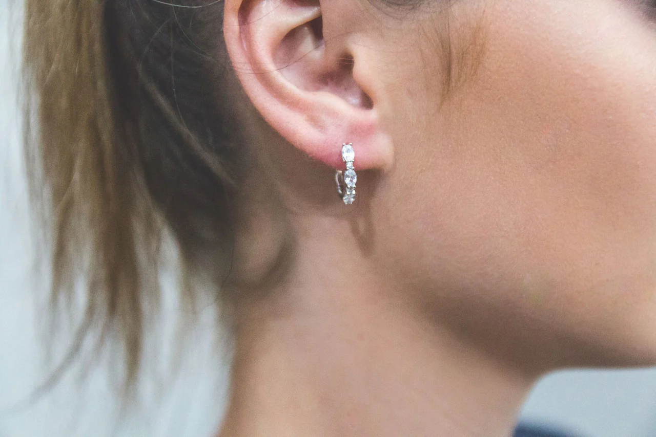 Aurora Glimmer Earrings Silver - IE977W - Image 2