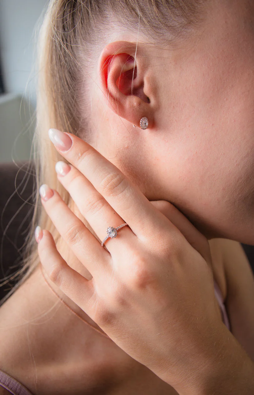 Aurora Glow Earrings Rose Gold - IE973RG - Image 2