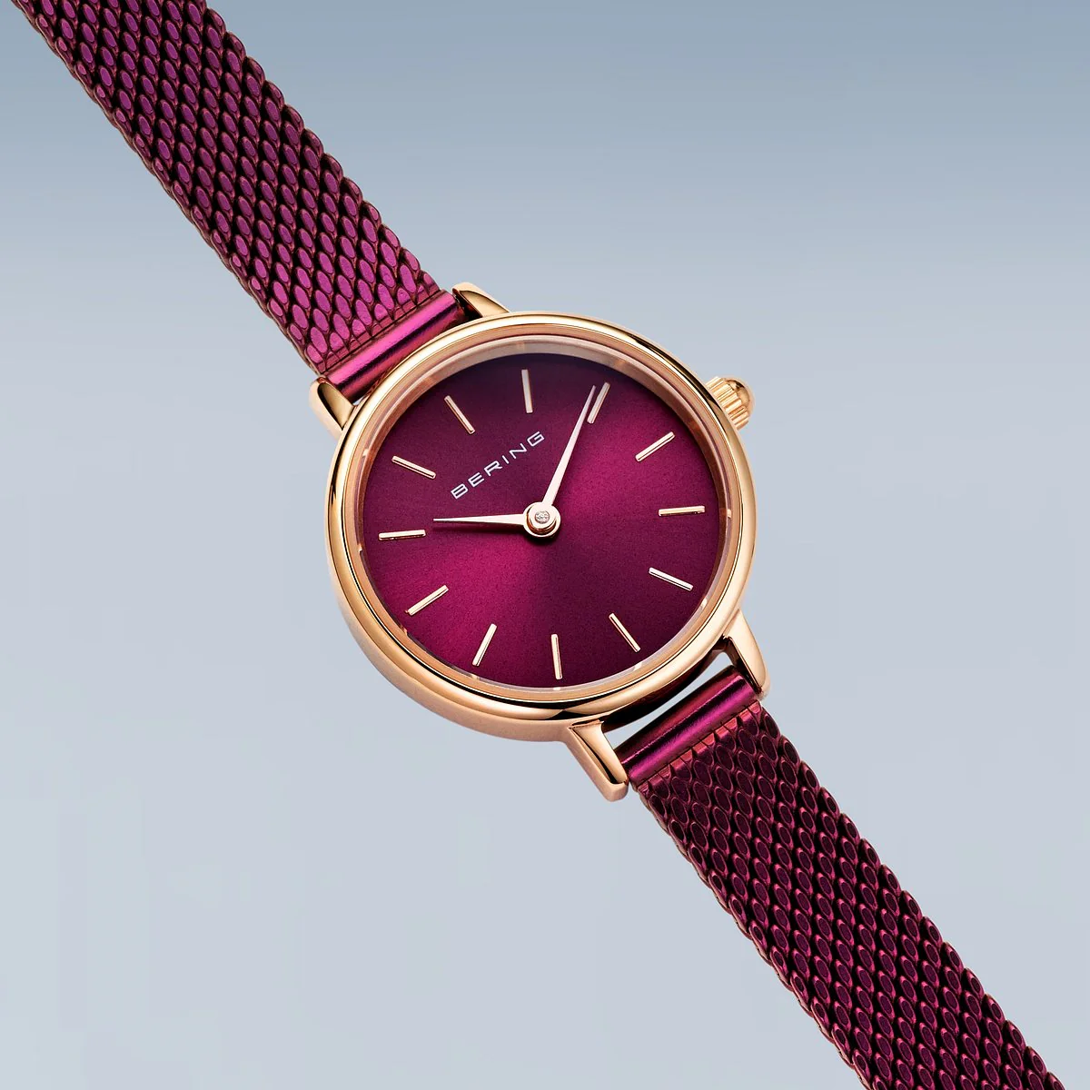 Bering Classic 26mm Purple Milanese Strap Watch - Image 6