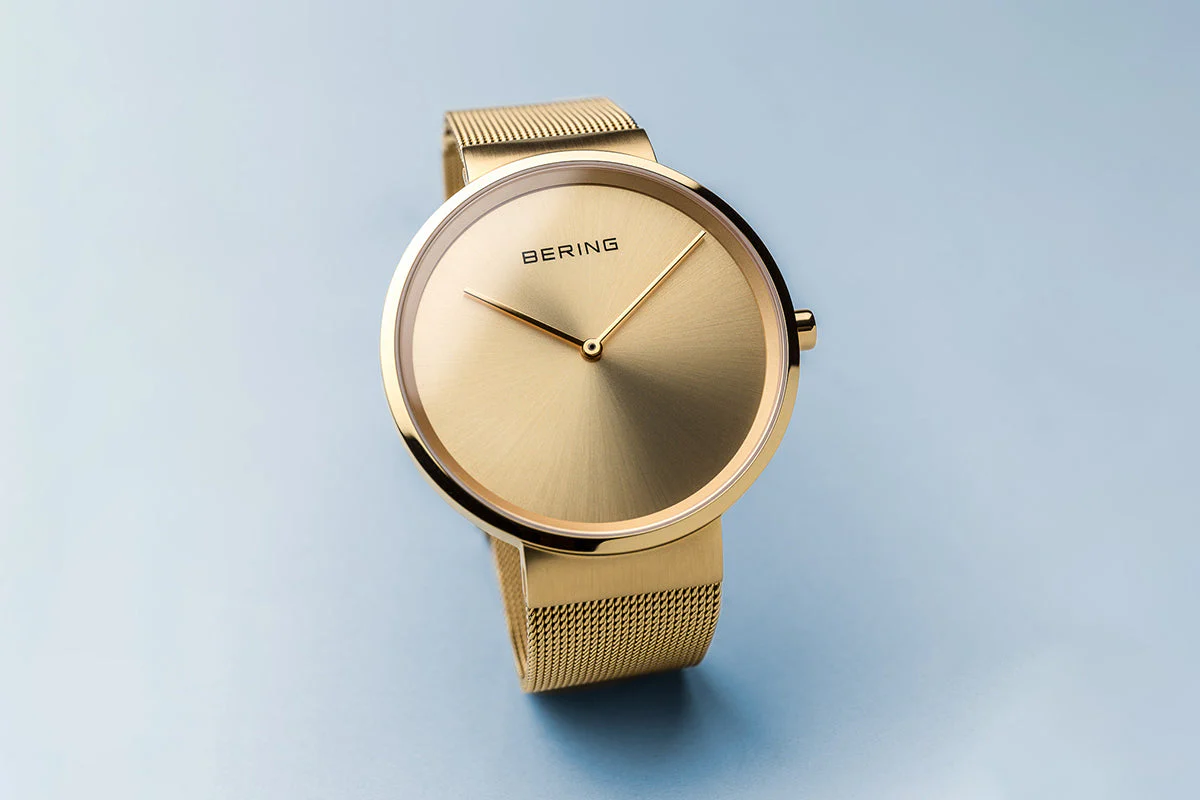 Bering Classic Brushed Gold 39mm Unisex Watch - Image 3