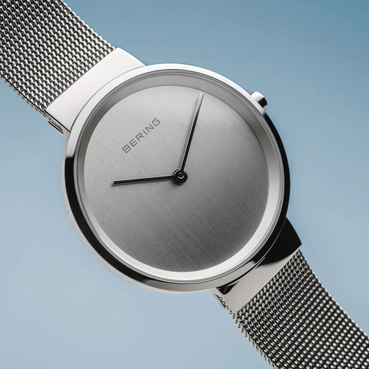 Bering Classic Polished Silver 31mm Mesh Watch - Image 2