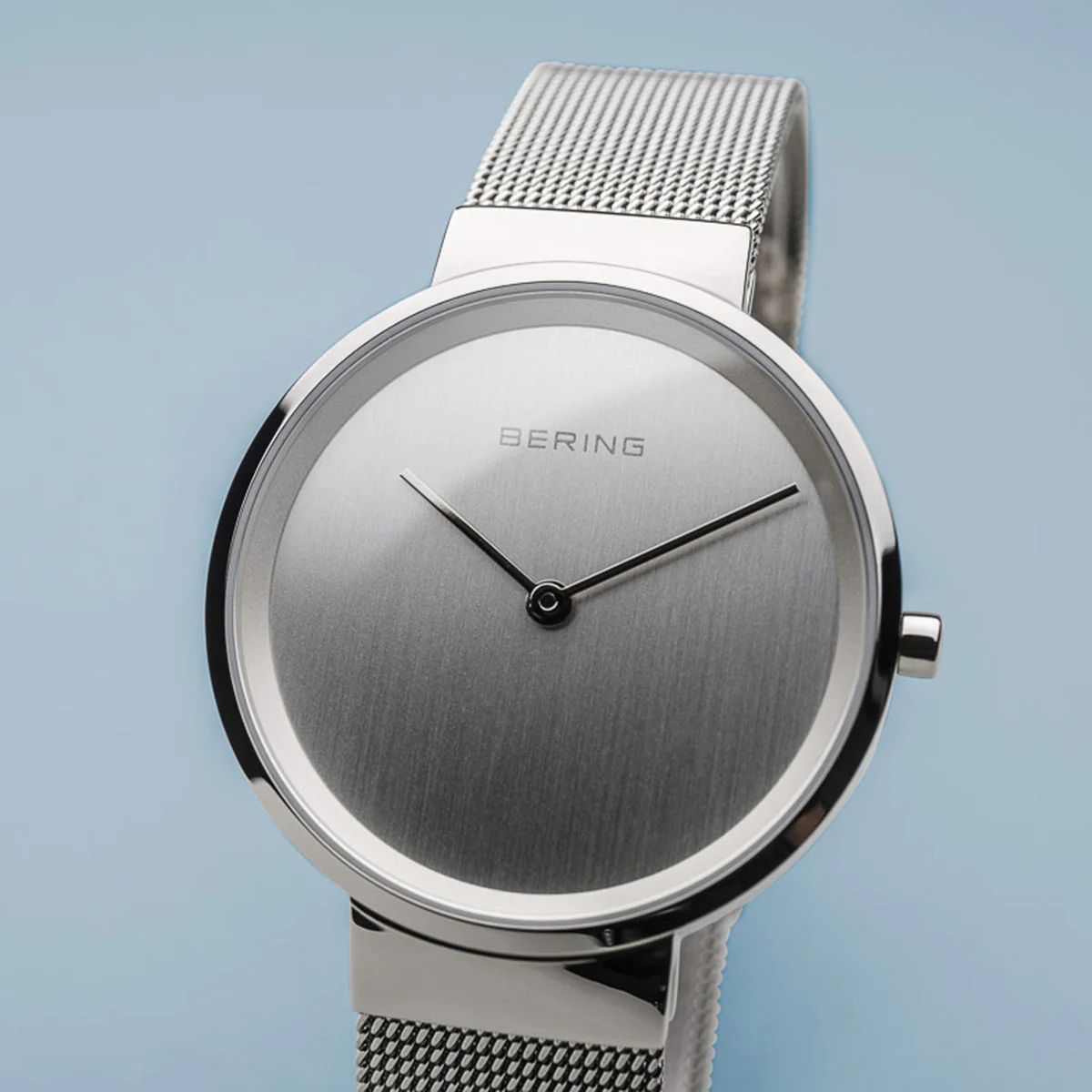 Bering Classic Polished Silver 31mm Mesh Watch - Image 4