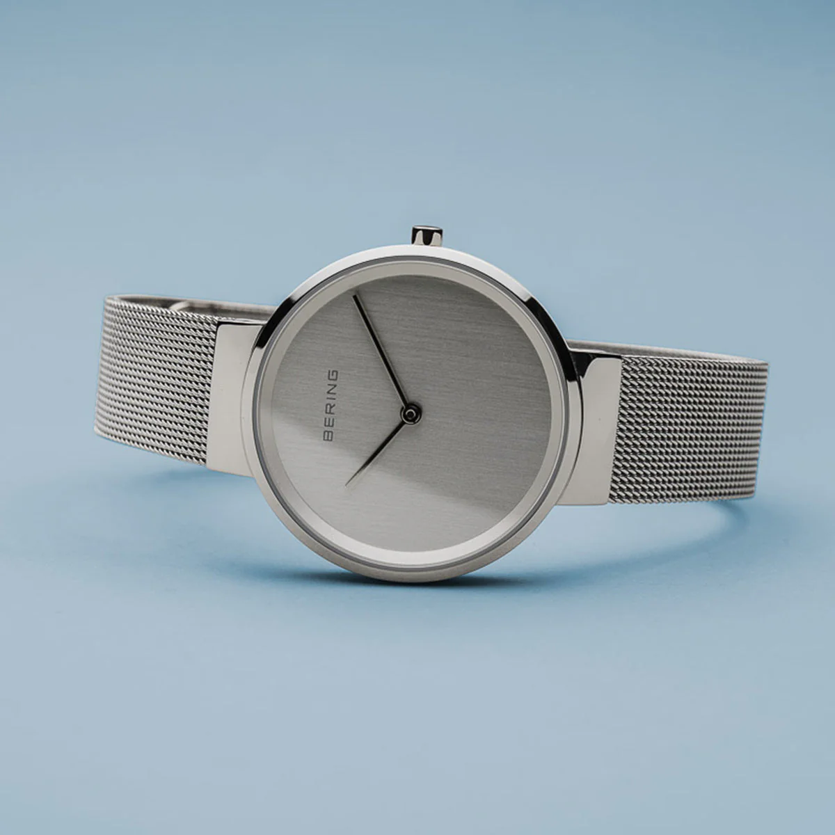 Bering Classic Polished Silver 31mm Mesh Watch - Image 5