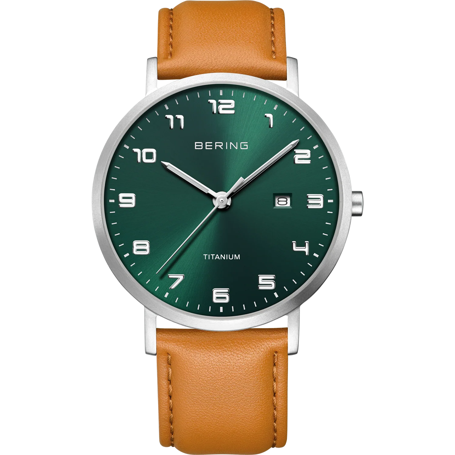 Bering Men's Titanium Green Dial Watch