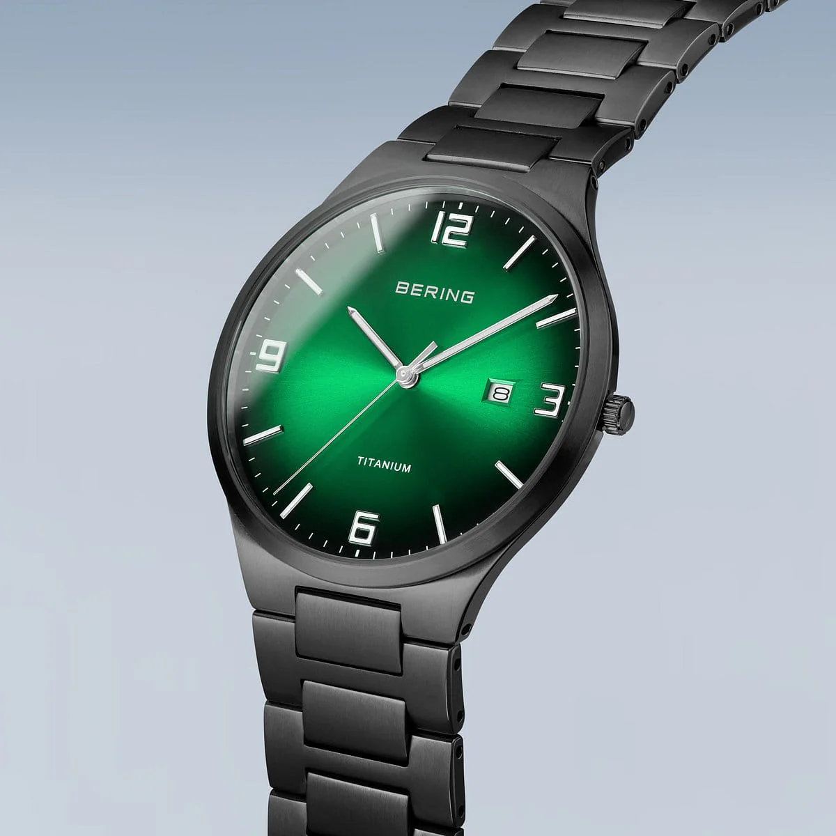 Bering Men's Titanium Green Watch - Image 2