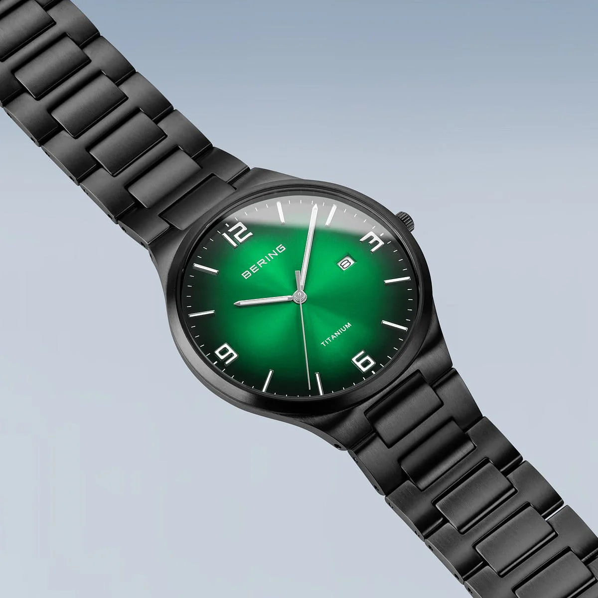 Bering Men's Titanium Green Watch - Image 3