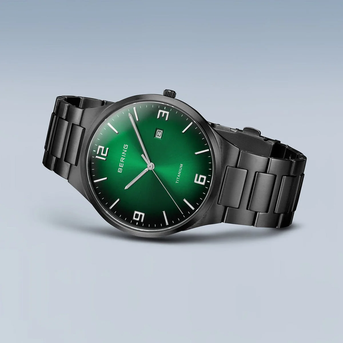 Bering Men's Titanium Green Watch - Image 7