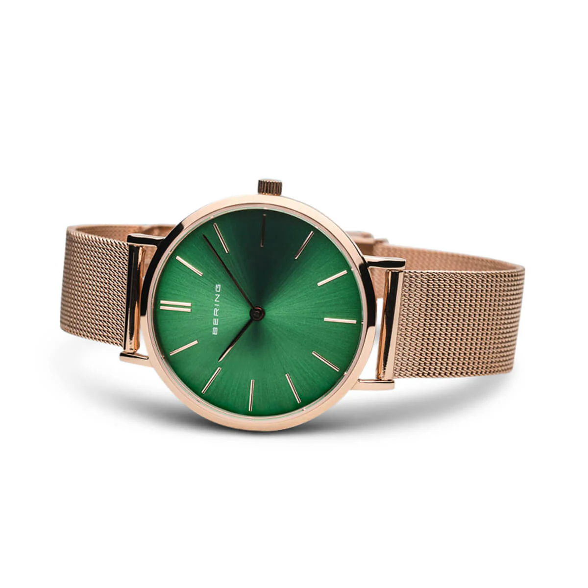 Bering Rose Gold Polished Green Watch - Image 5