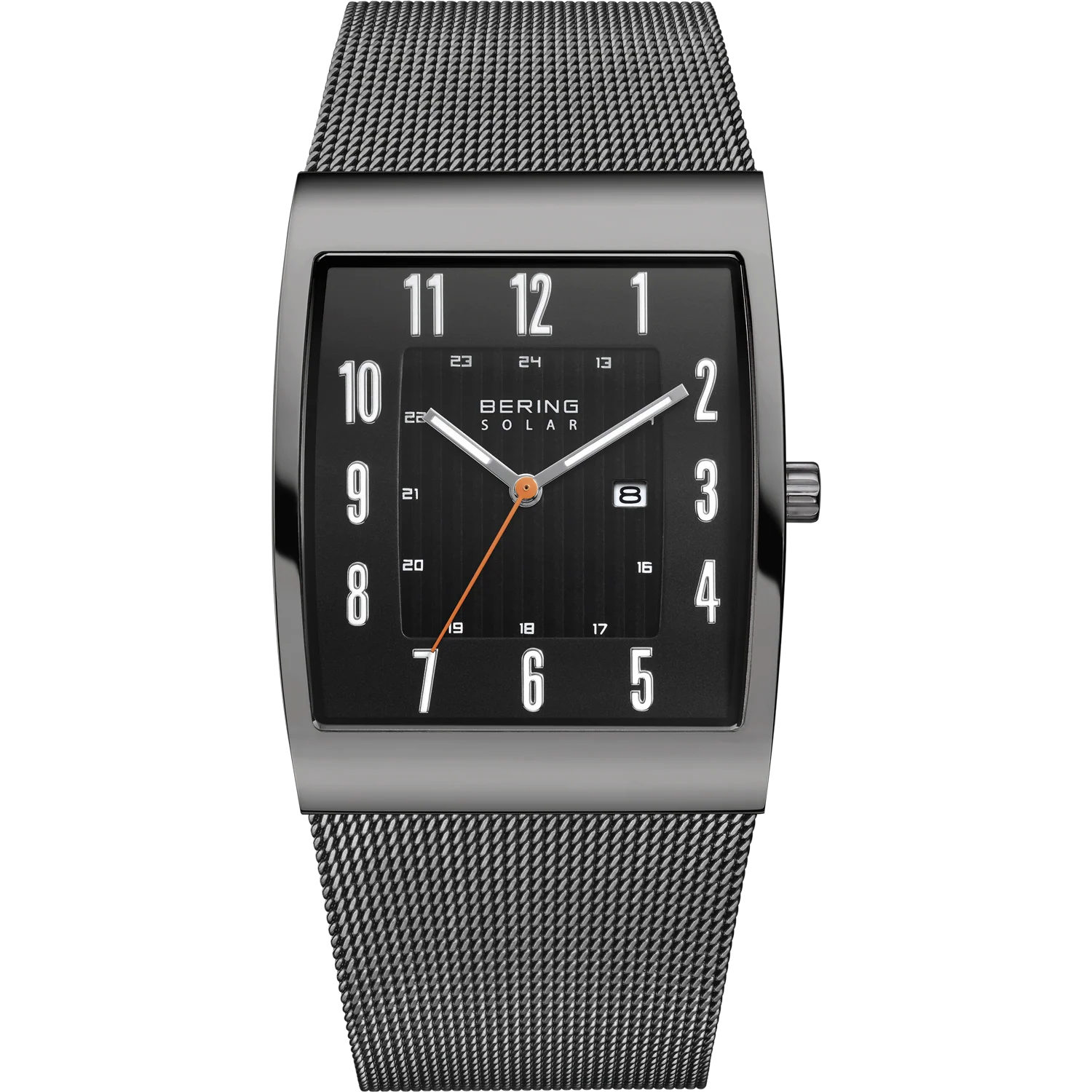 Bering Slim Solar Rectangular Grey Watch