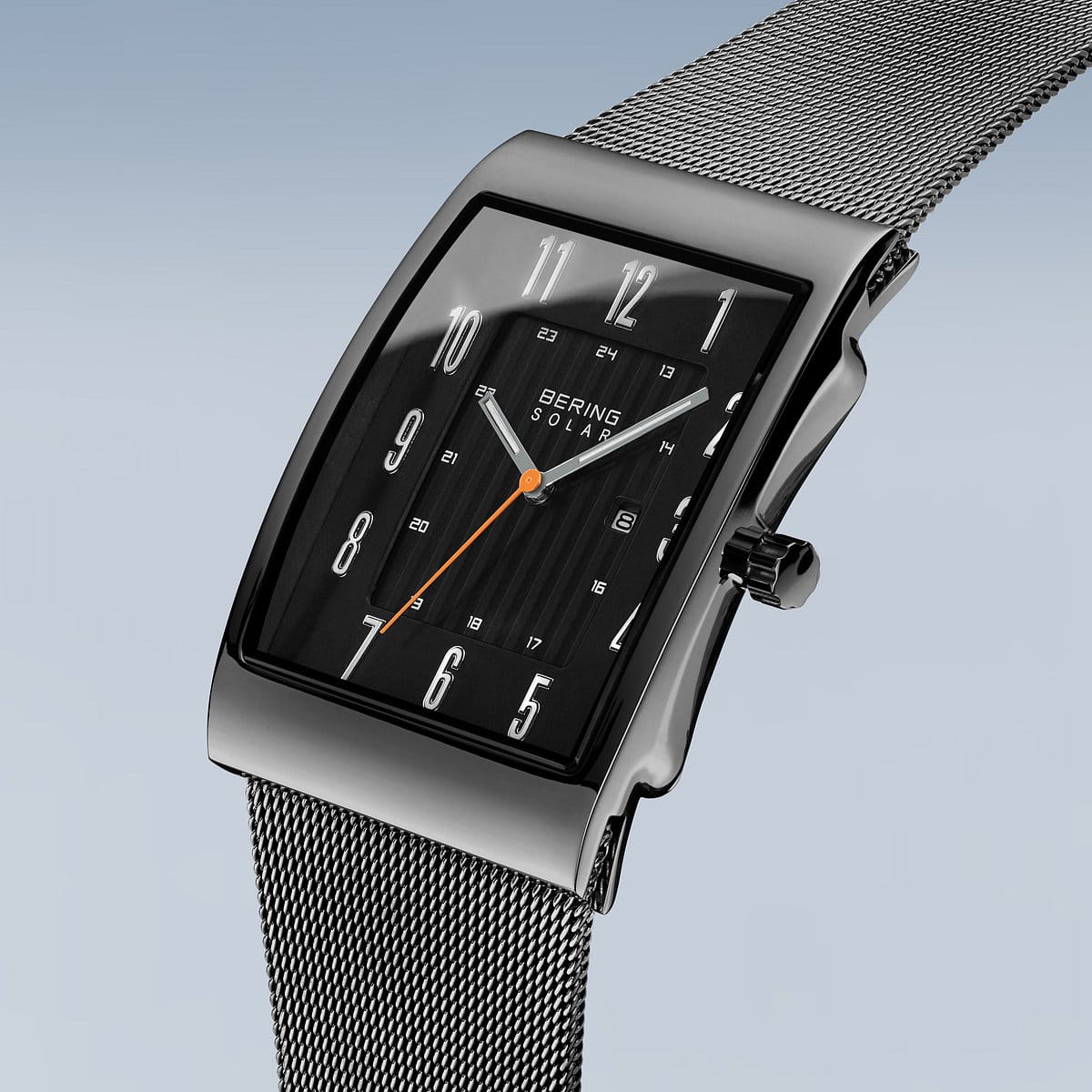 Bering Slim Solar Rectangular Grey Watch - Image 3