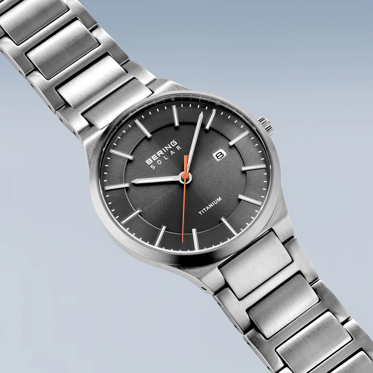 Bering Solar 39mm Grey Titanium Links Strap Watch - Image 5