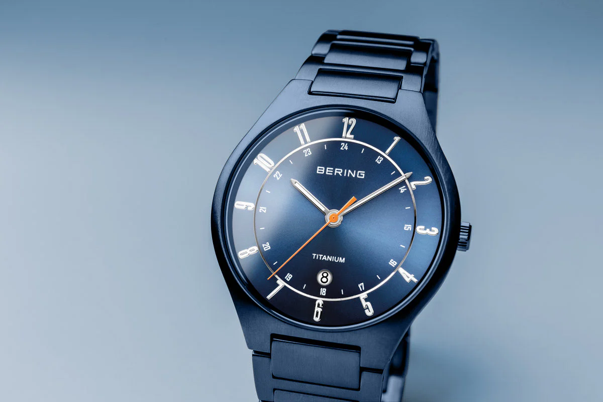 Bering Titanium Mat Blue Watch - Image 4