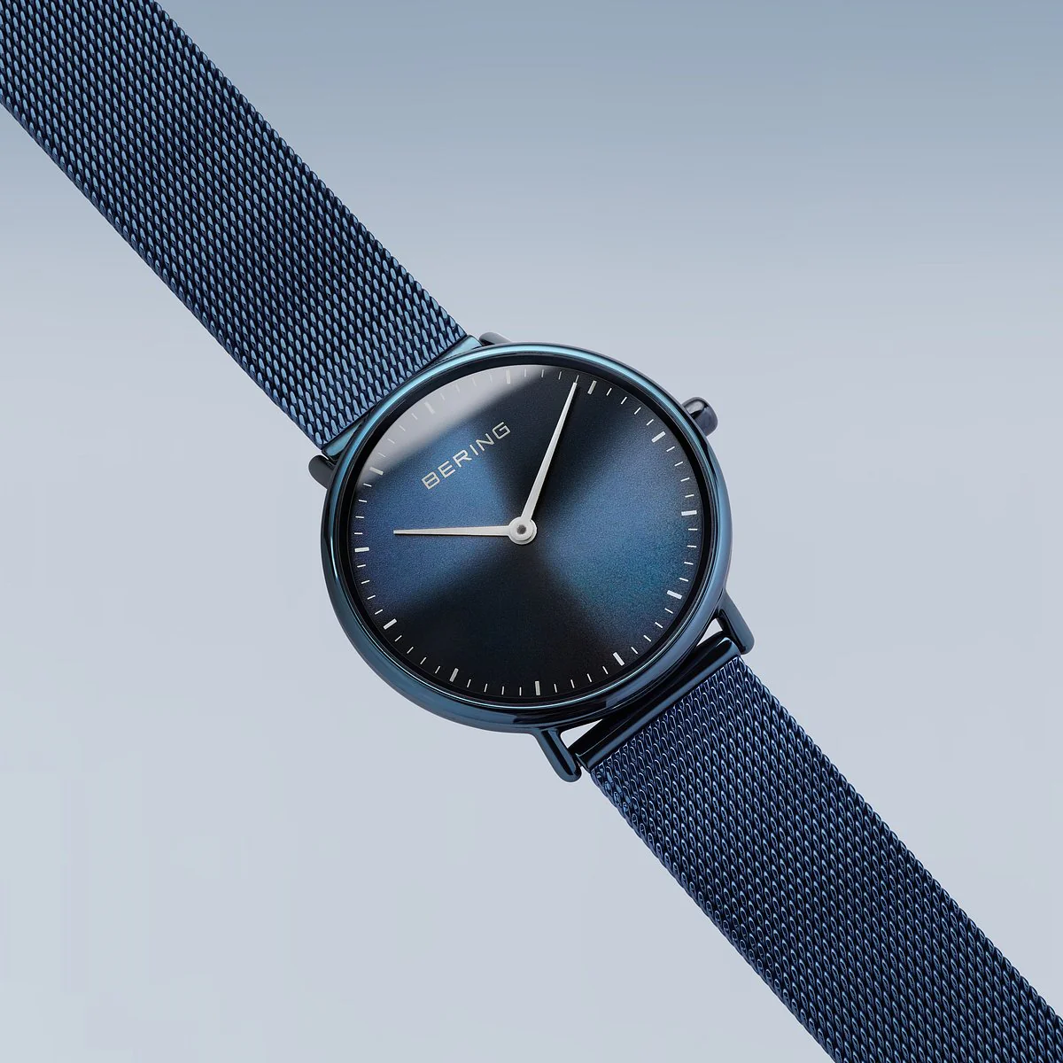 Bering Ultra Slim 29mm Blue Milanese Strap Watch - Image 5