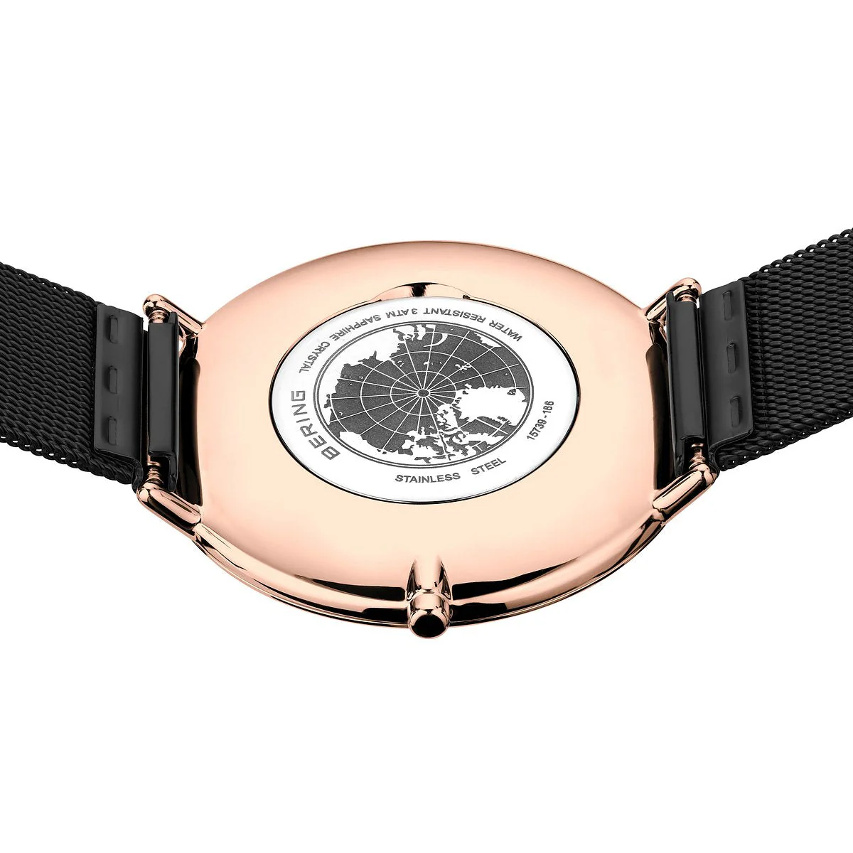 Bering Ultra Slim 39mm Black Milanese Strap Watch - Image 6