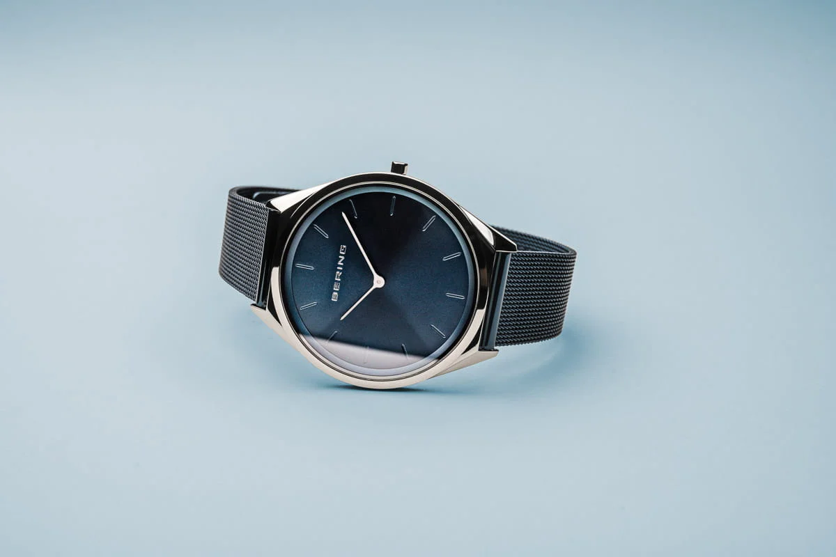 Bering Ultra Slim Blue Mesh Watch - Image 2