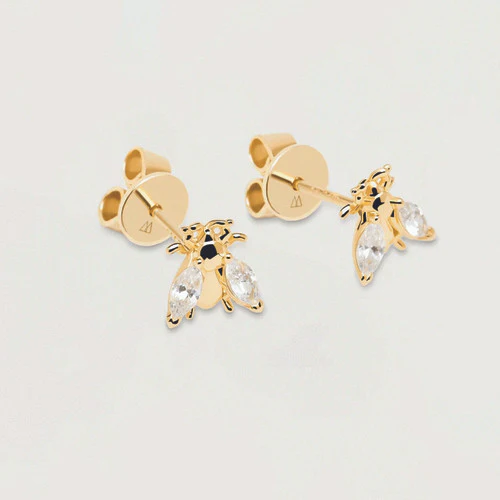 Buzz Yellow Gold Earrings - AR01-311-U - Image 2