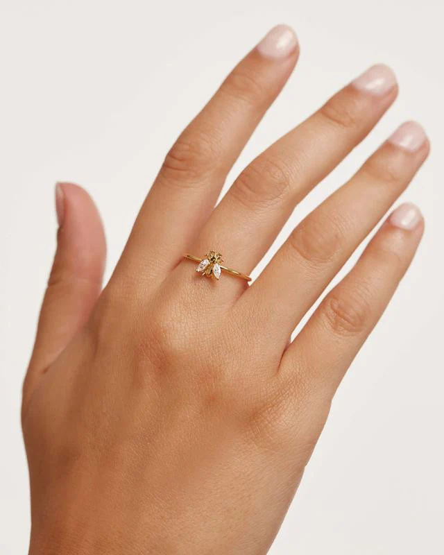 Buzz Yellow Gold Ring - AN01-218 - Image 2