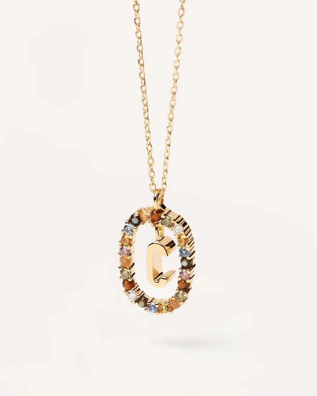 C Gold Initial Necklace - CO01-262-U