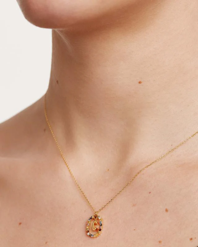 C Gold Initial Necklace - CO01-262-U - Image 3
