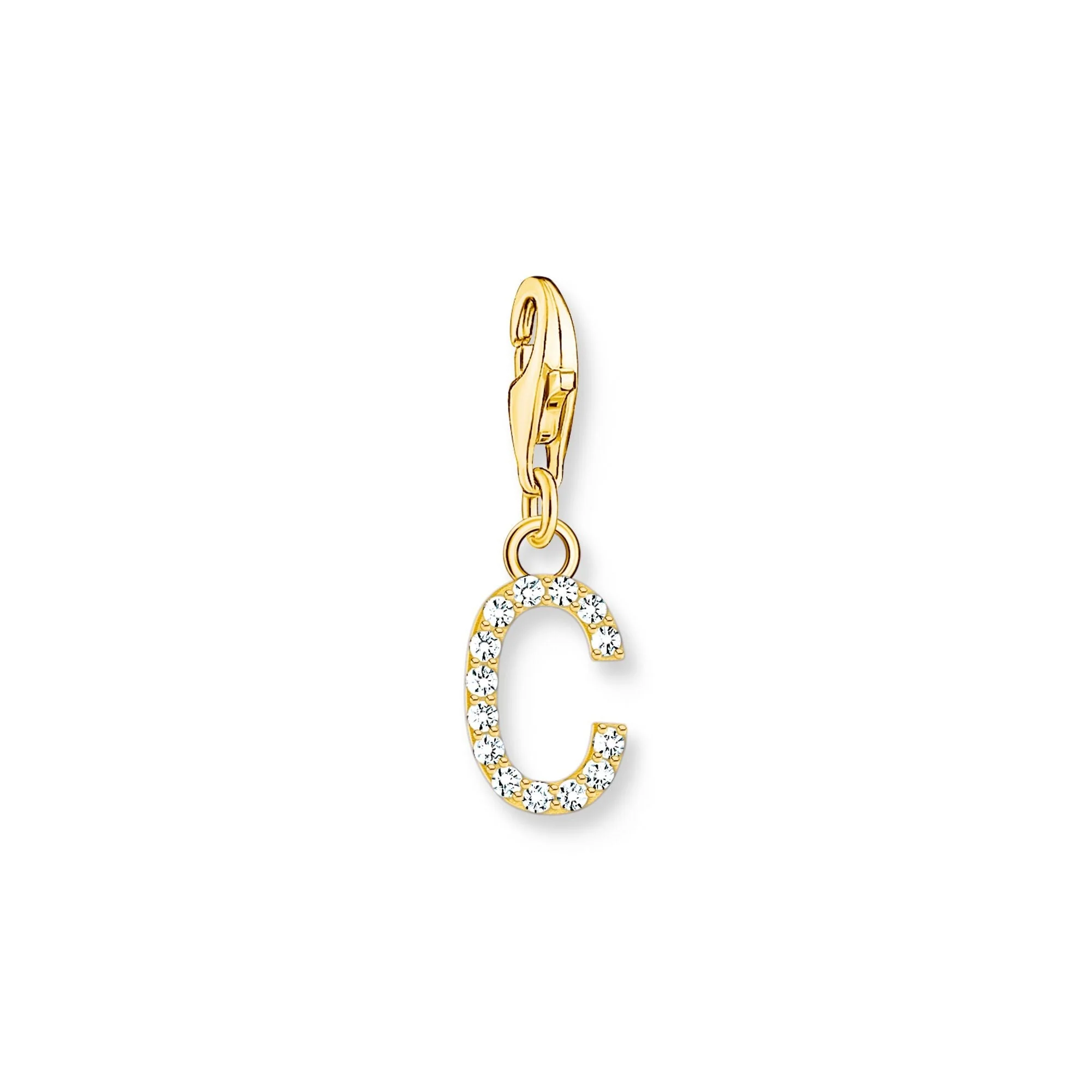 Charm Pendant Letter C Gold Plated