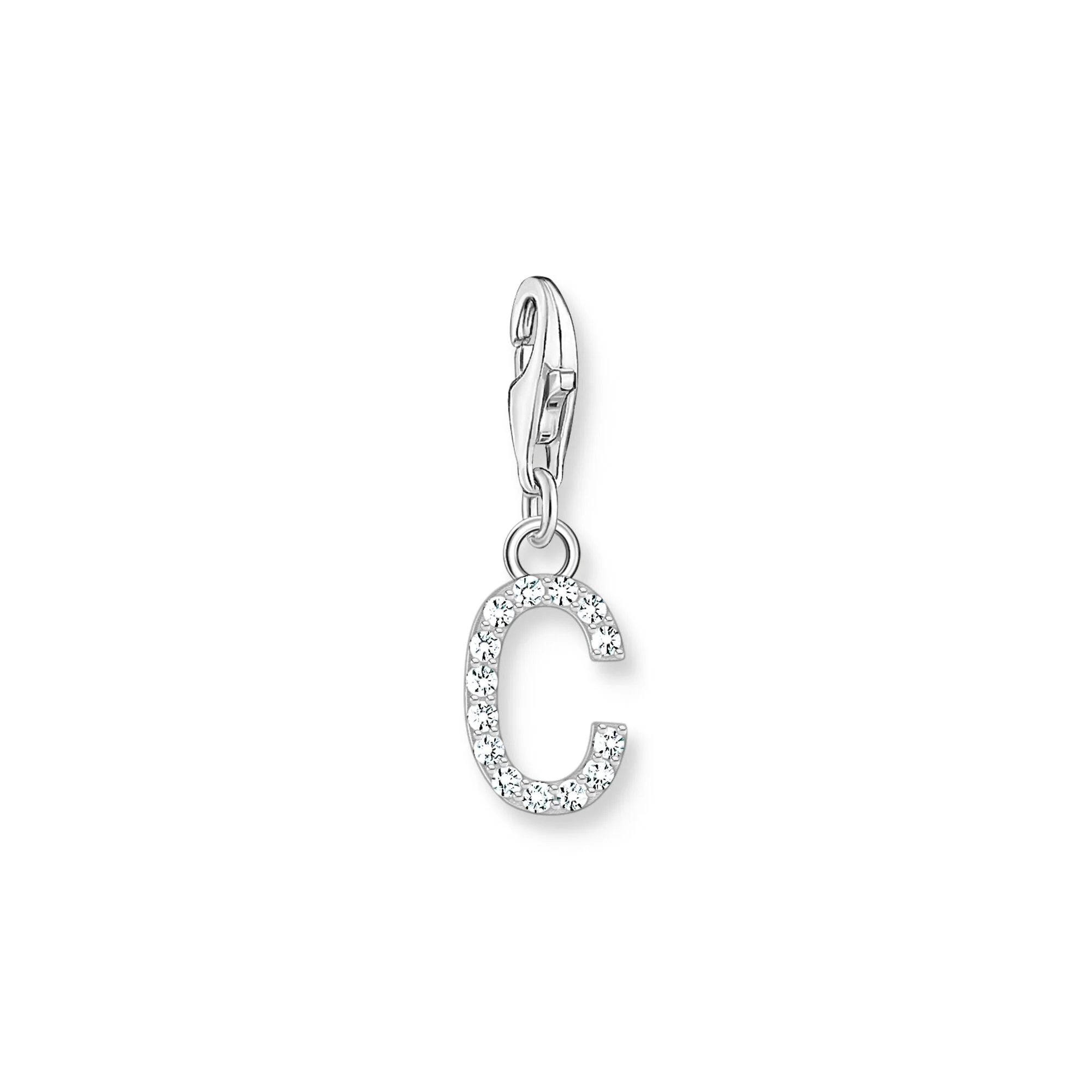 Charm Pendant Letter C Silver