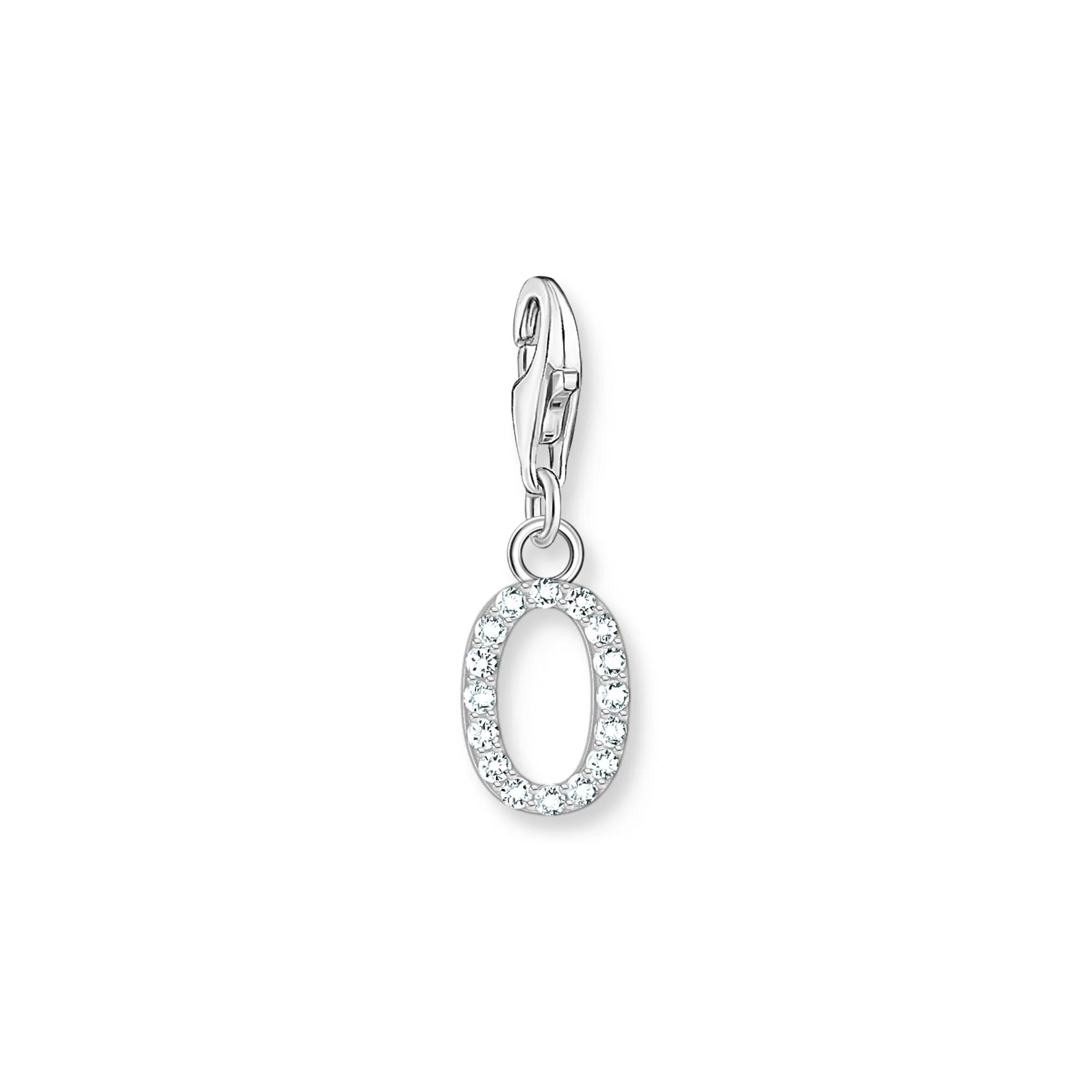 Charm Pendant Letter O Silver