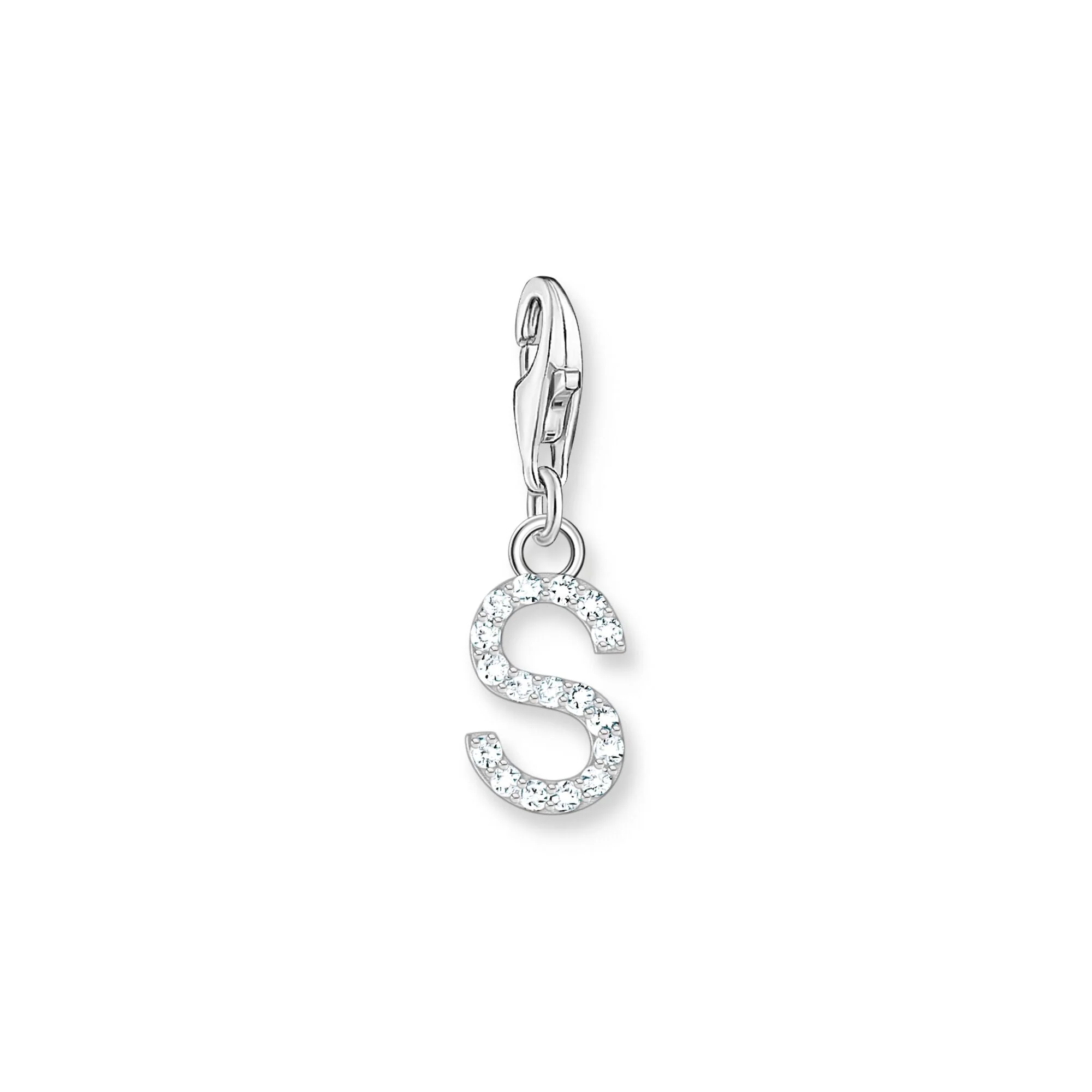 Charm Pendant Letter S Silver