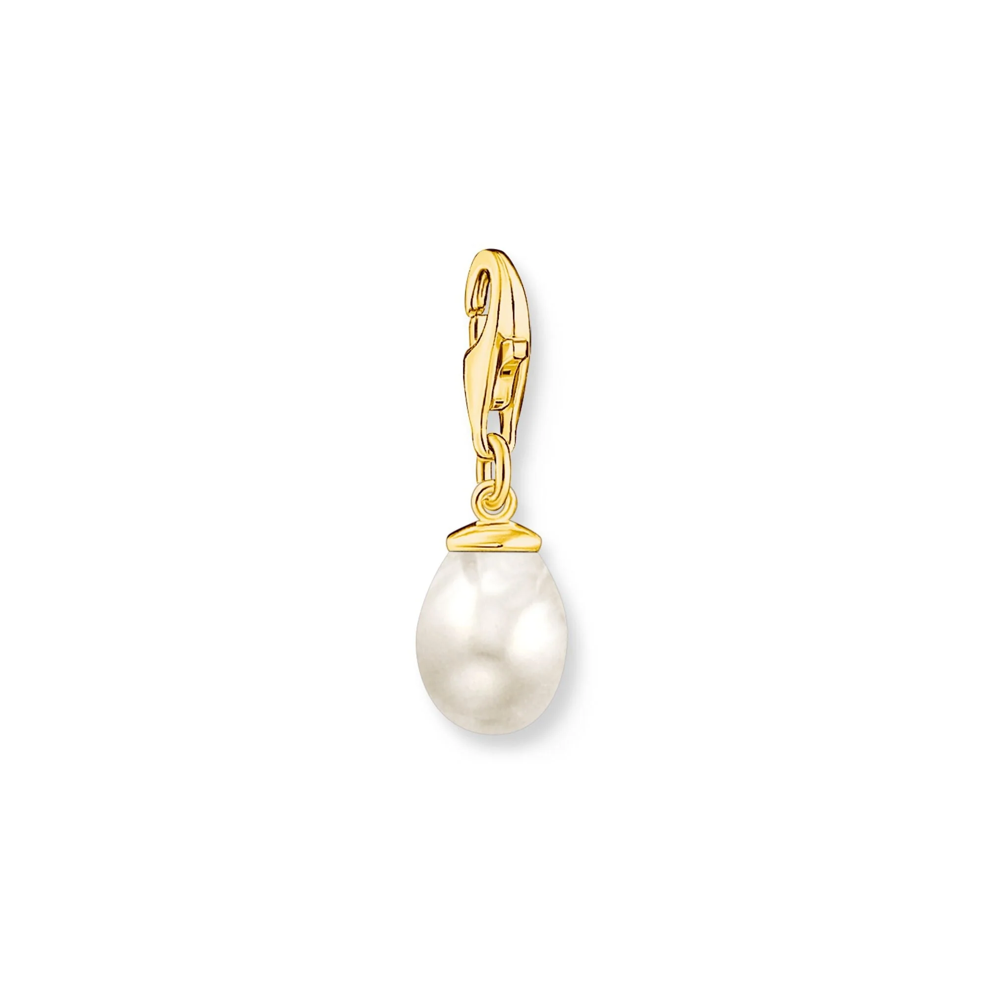 Charm Pendant Pearl Gold Plated