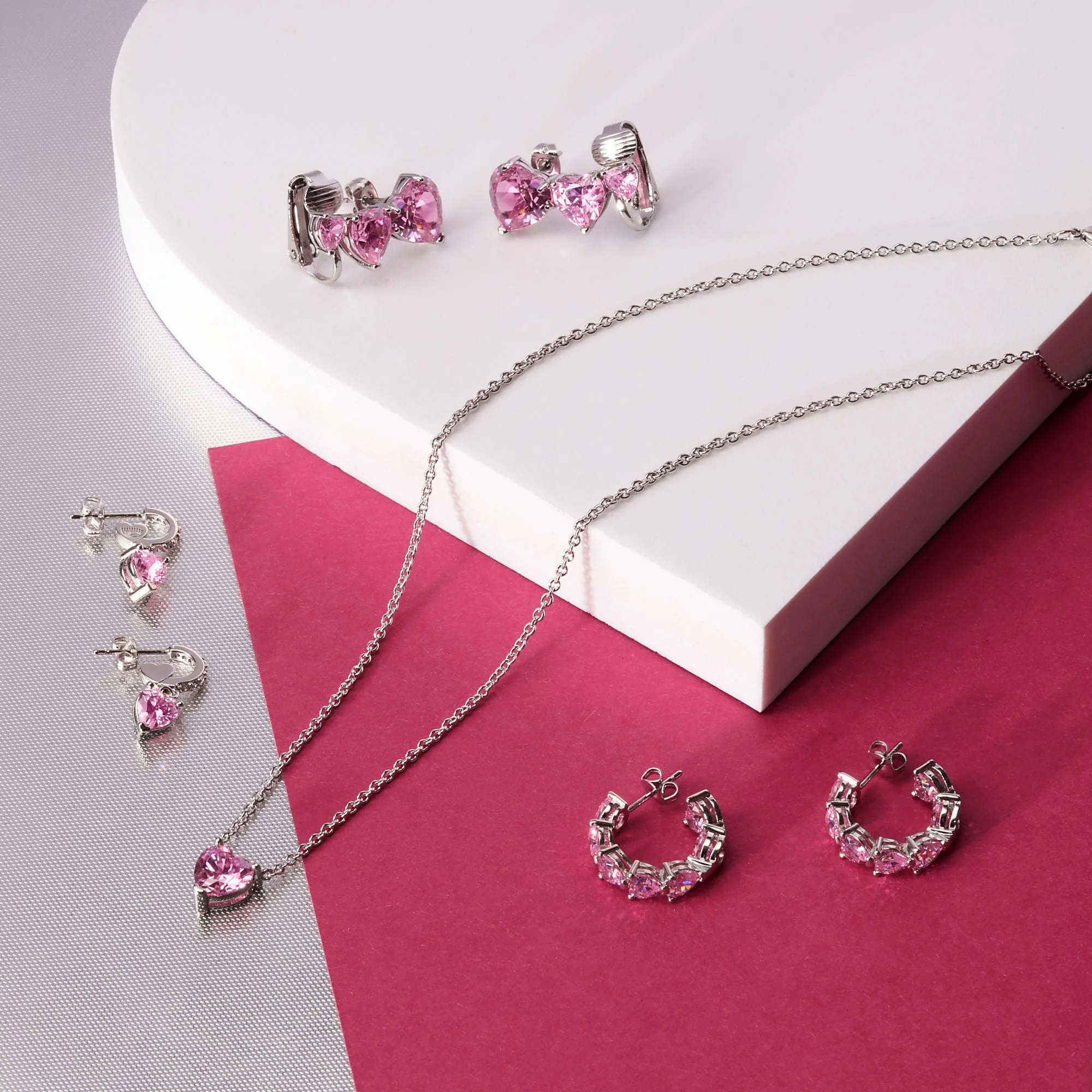 Chiara Ferragni Diamond Heart Fairytale Hoop Earrings - Image 4