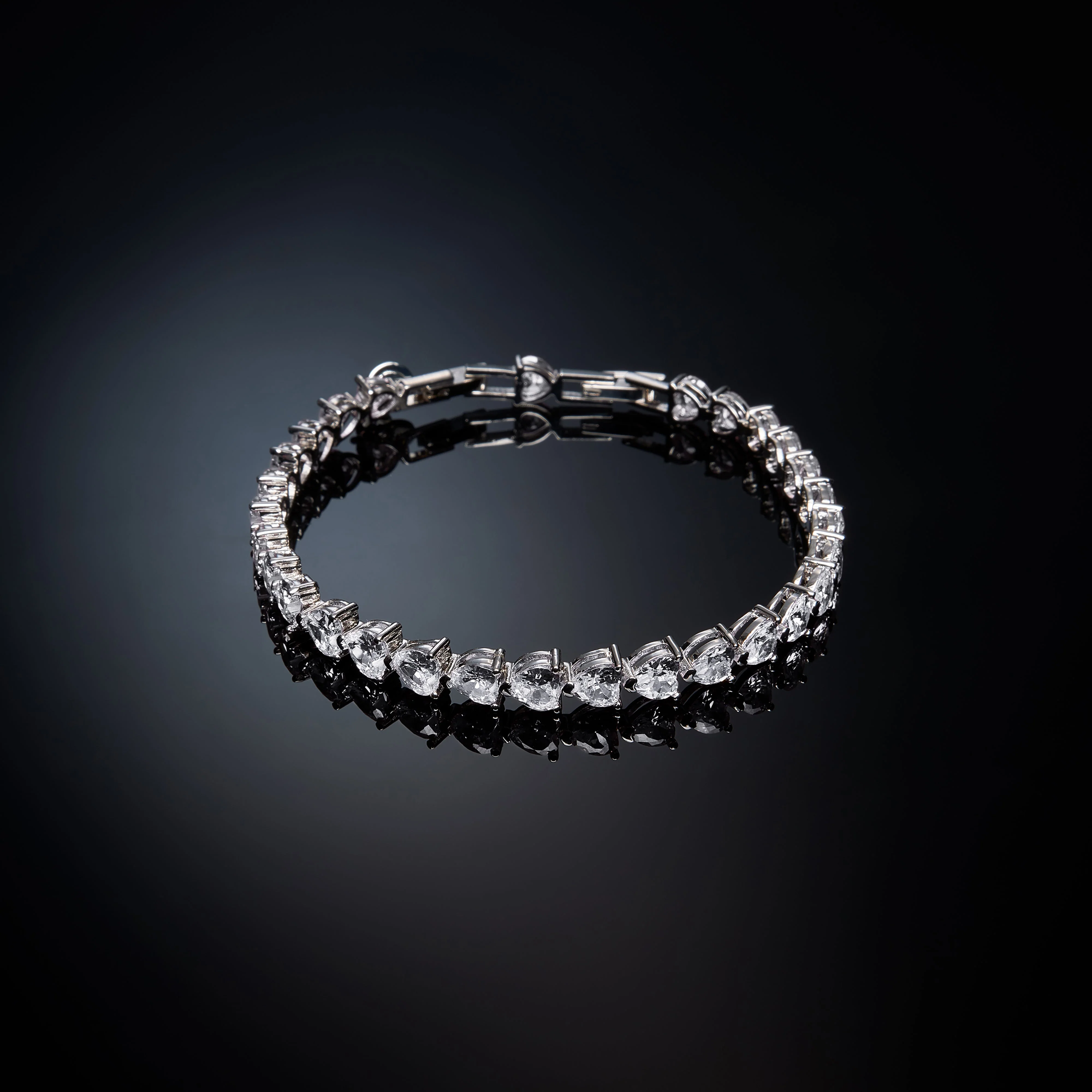 Chiara Ferragni Infinity Love Silver and White Heart Cubic Zirconia Bracelet