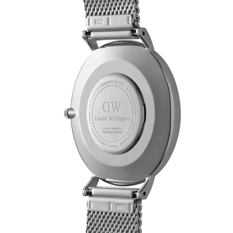 Classic 40mm Sterling Silver Onyx Watch - Image 3