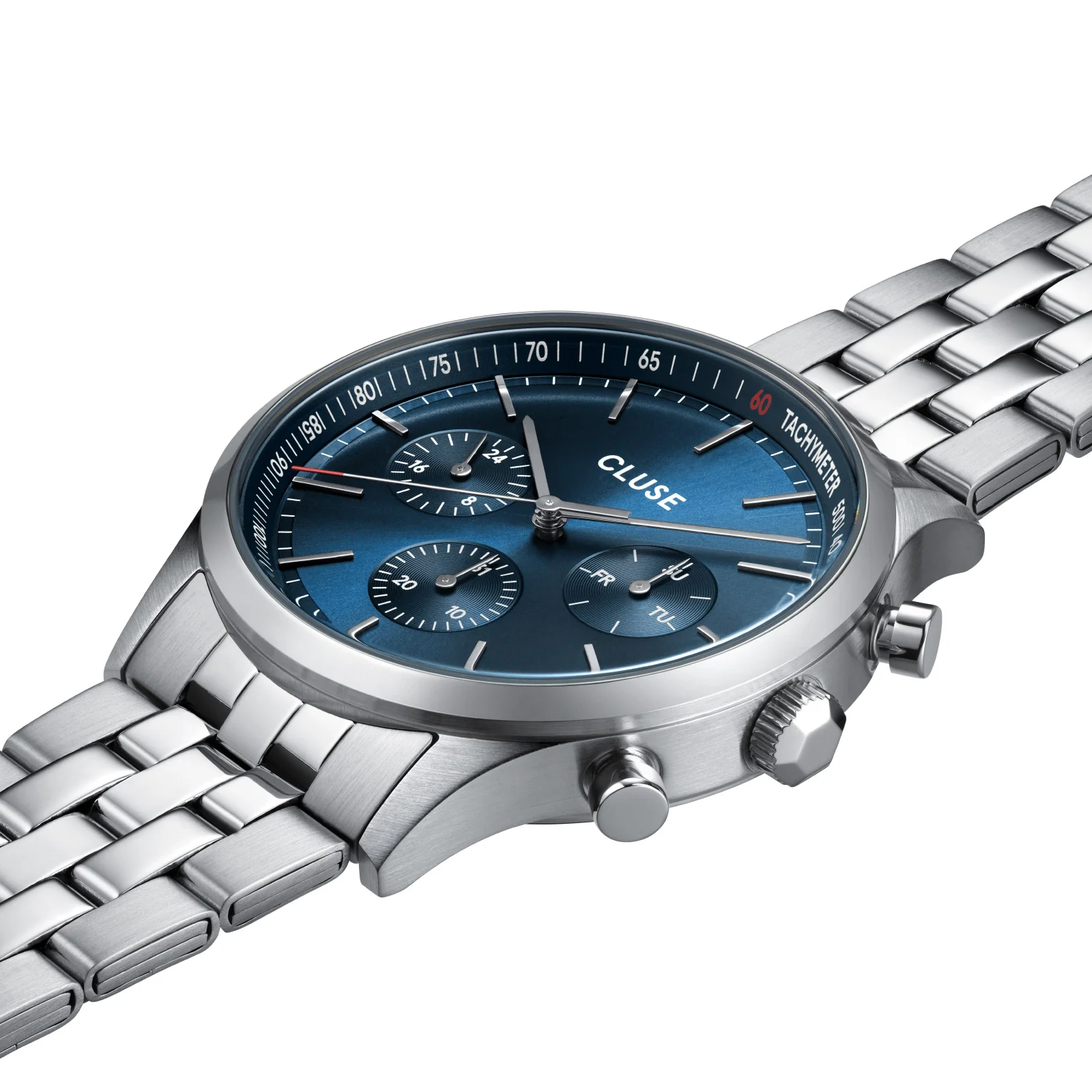 CLUSE Antheor Multifunction Blue / Silver Steel Link - Image 2
