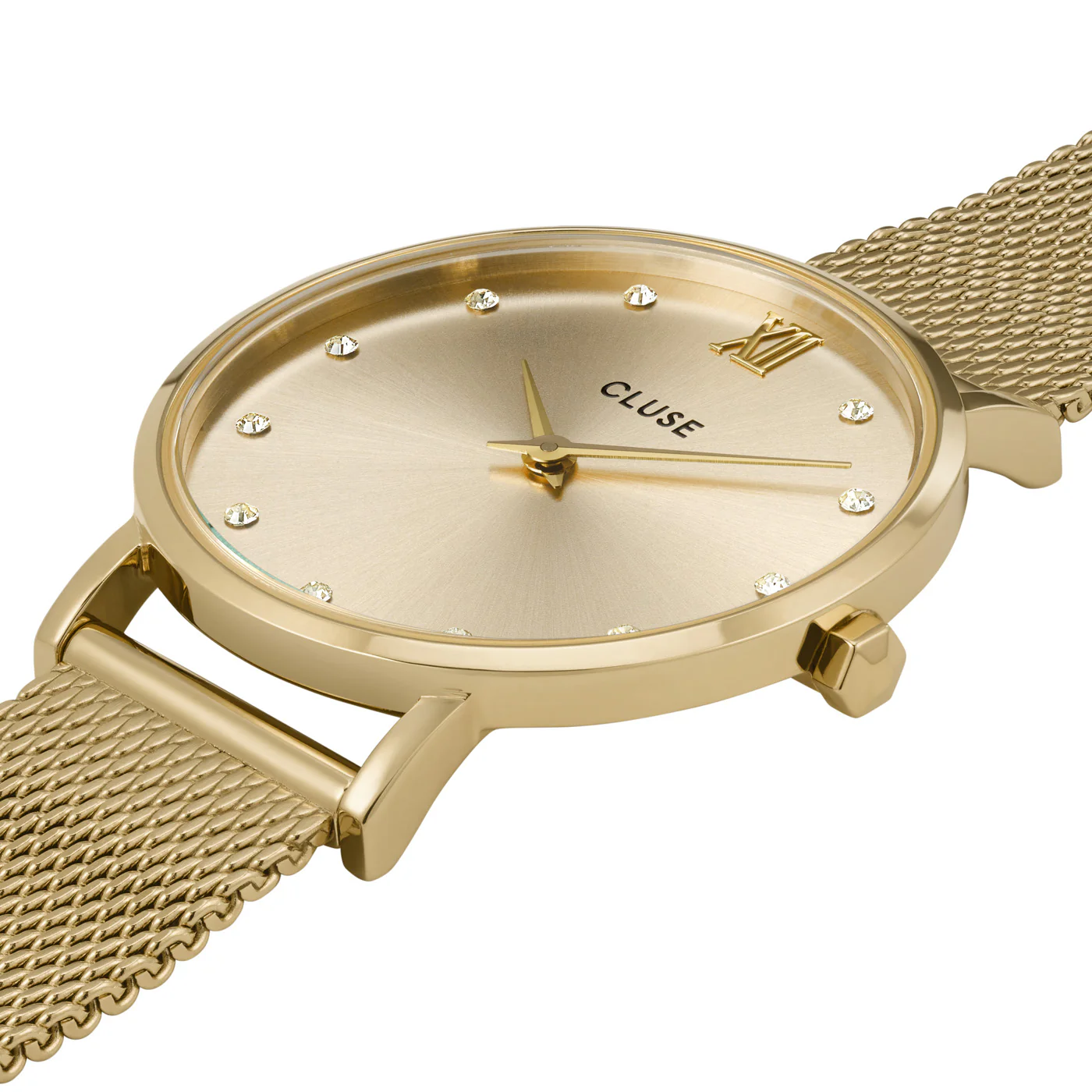 CLUSE Minuit Gold Crystals/Gold Mesh Watch CW10204 - Image 2