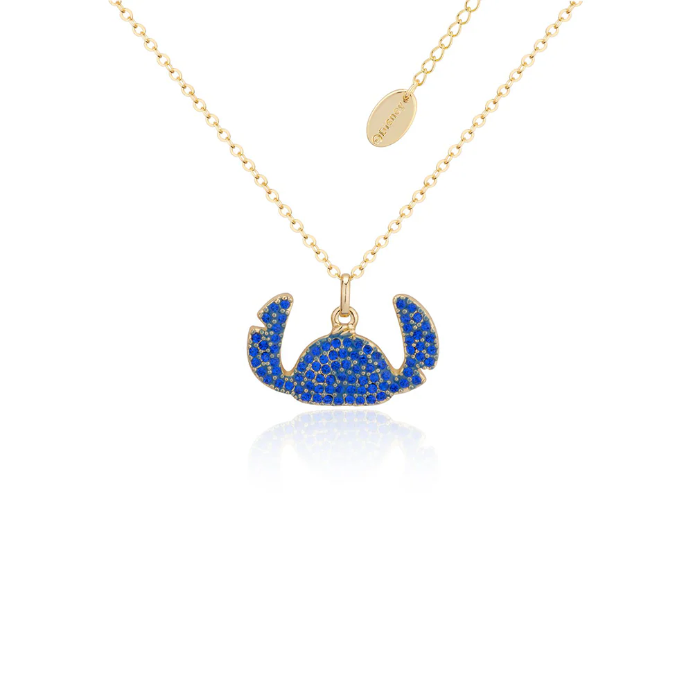 Couture Kingdom Disney Crystal Stitch Yellow Gold Plated Stainless Steel Necklace