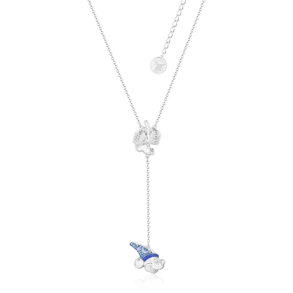 Couture Kingdom Disney Fantasia White Gold Plated Sorcerer's Mickey Lariat Pendant On 45+7cm Chain