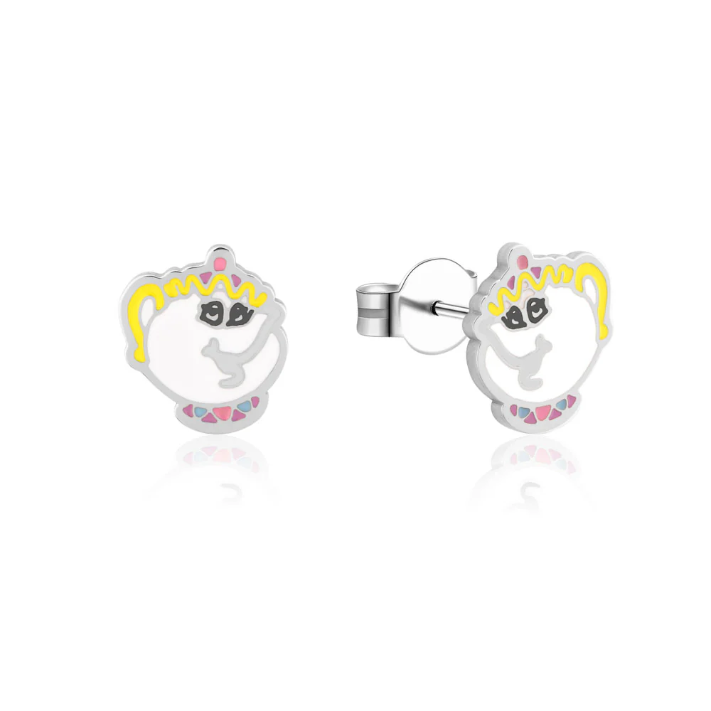 Couture Kingdom Disney Stainless Steel Beauty And The Beast Mrs Potts Stud Earrings