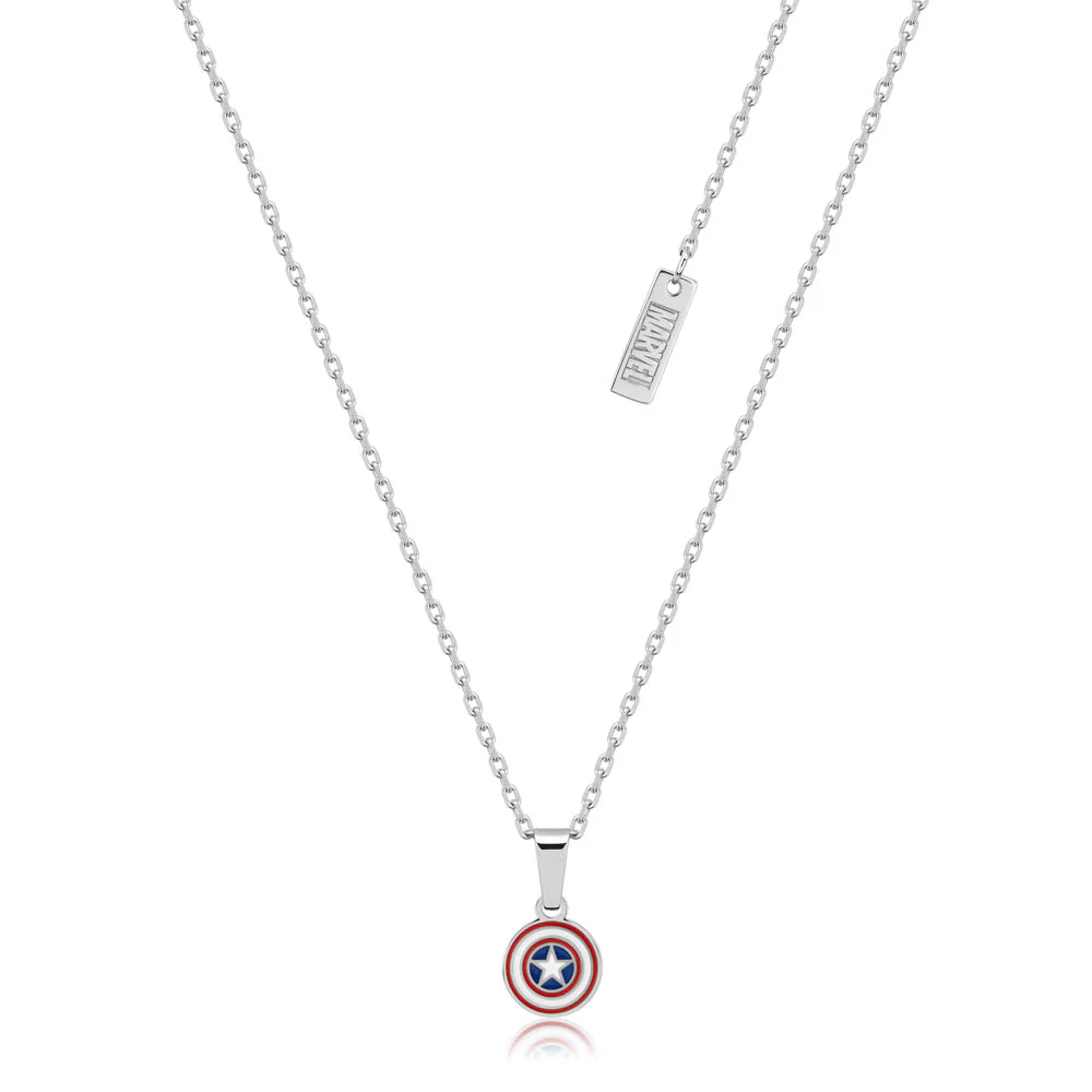 Couture Kingdom Disney Stainless Steel Captain America Pendant On Chain