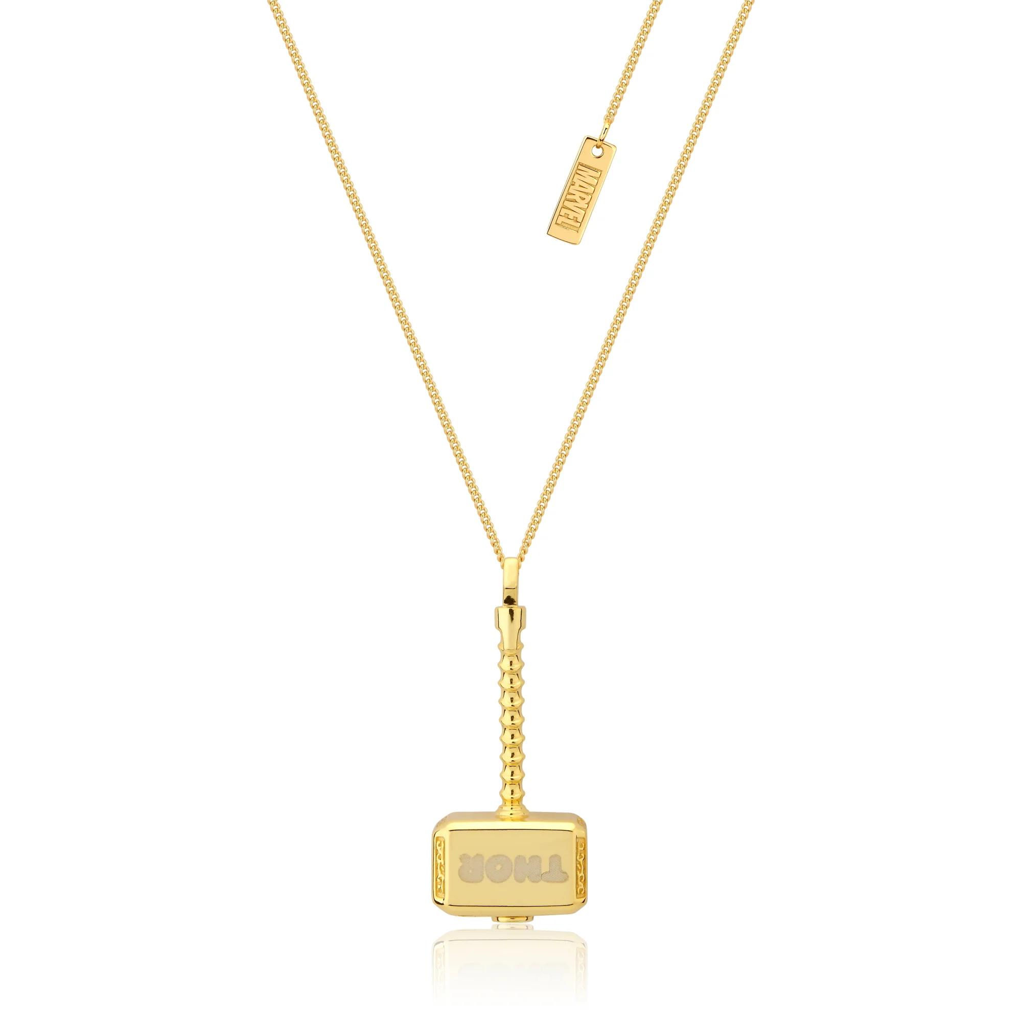 Couture Kingdom Disney Sterling Silver 14ct Gold Plated Thor Hammer Pendant On 60cm Chain - Image 2